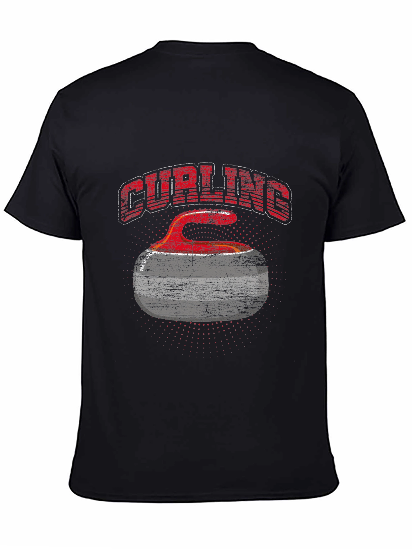 Curling Stone Graphic T-Shirt - Black