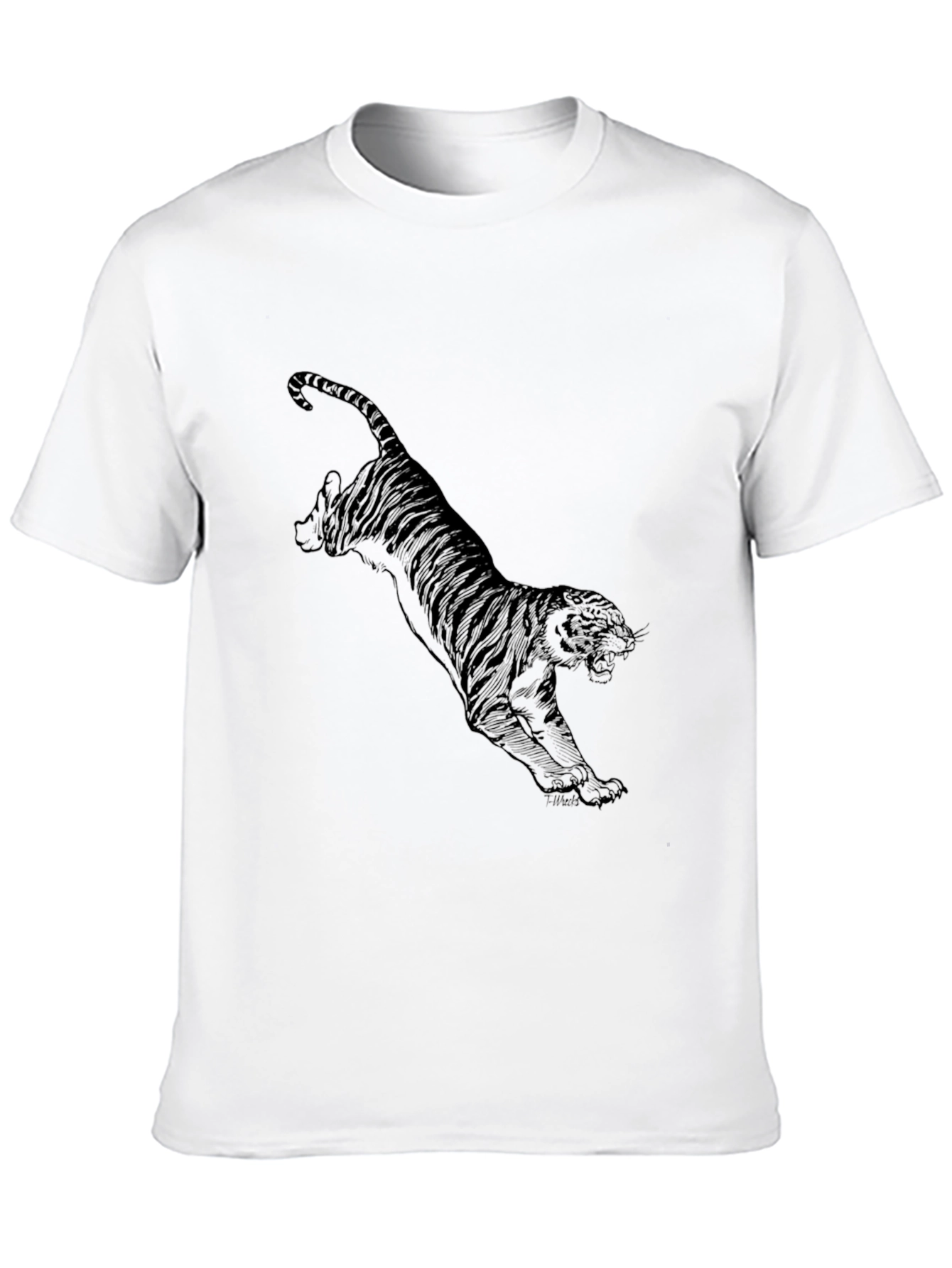 Black Tiger Graphic T-Shirt - Mens Fashion