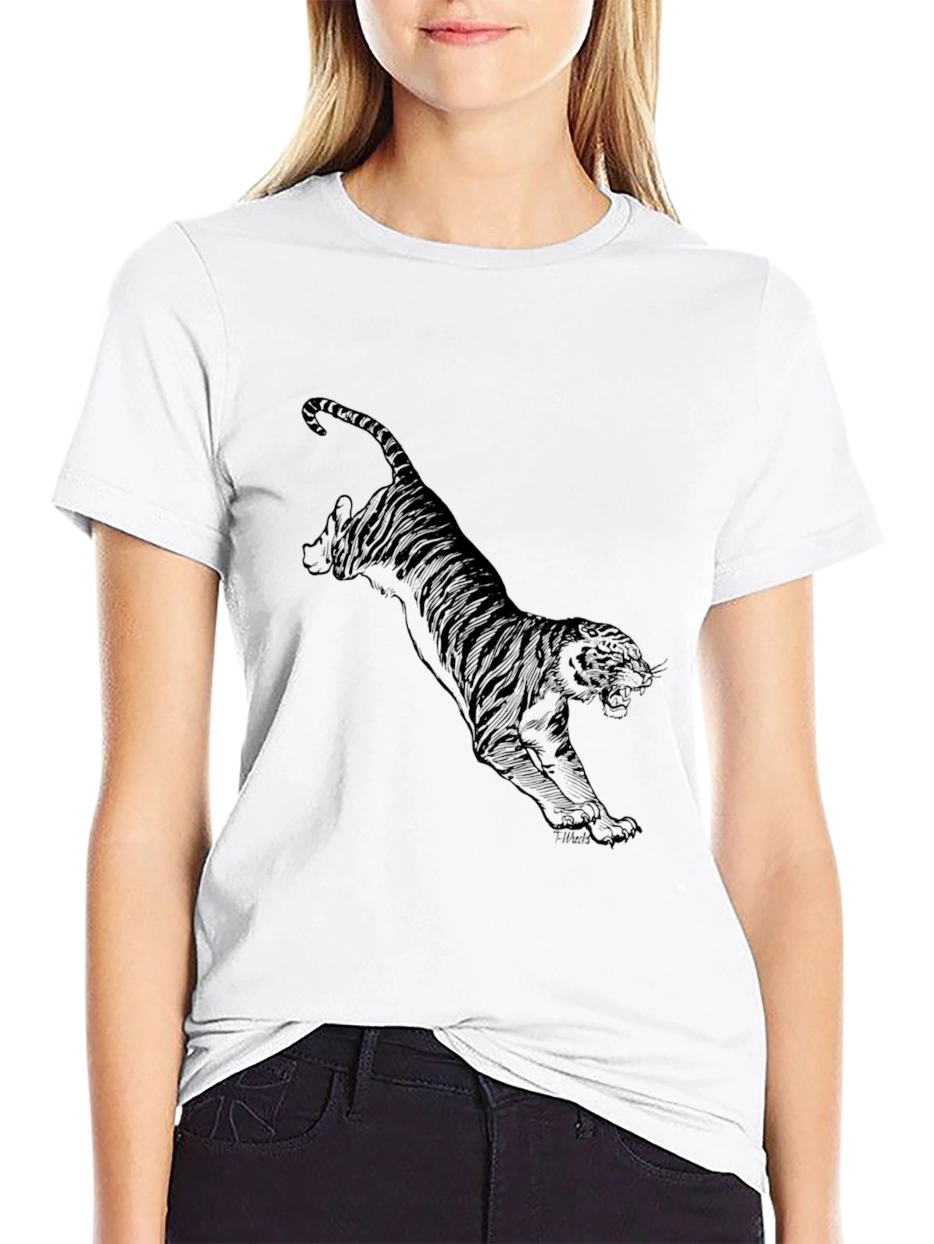 Black Tiger Graphic T-Shirt - Mens Fashion