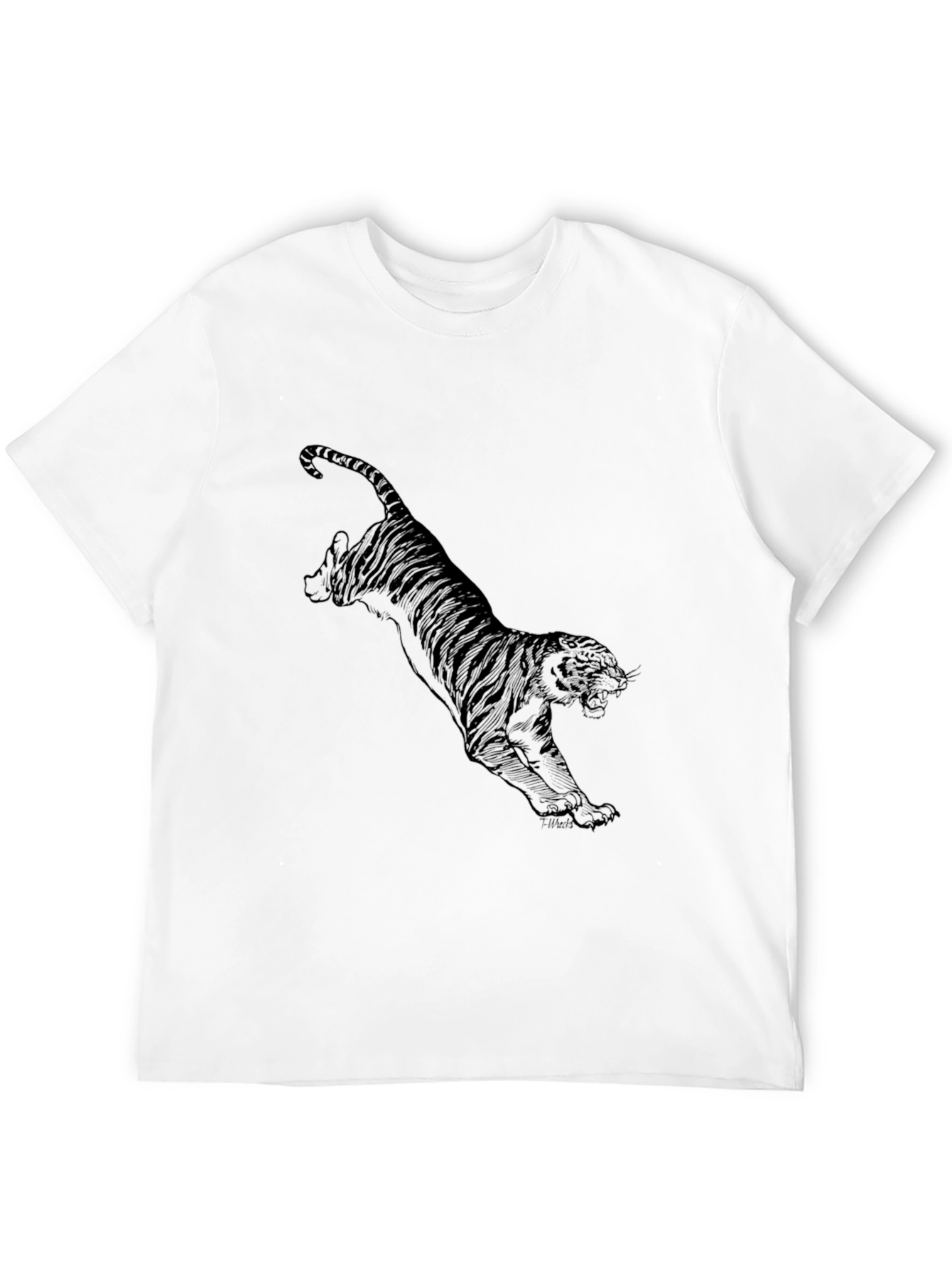 Black Tiger Graphic T-Shirt - Mens Fashion