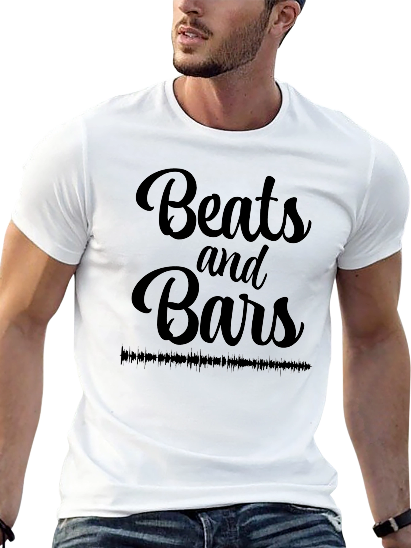 Beats and Bars Black Graphic Tee