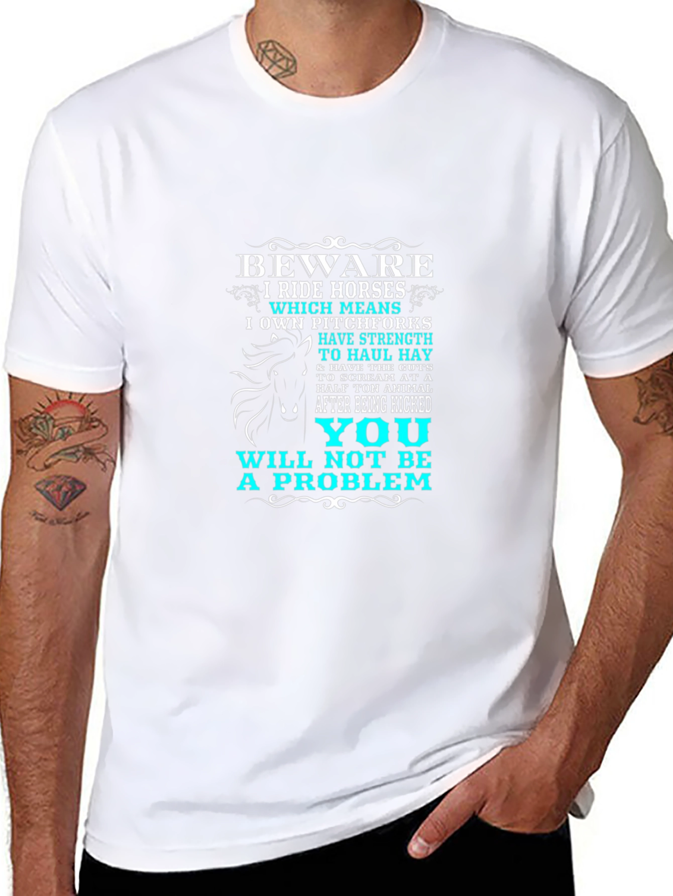 Beware I Ride Horses T-Shirt