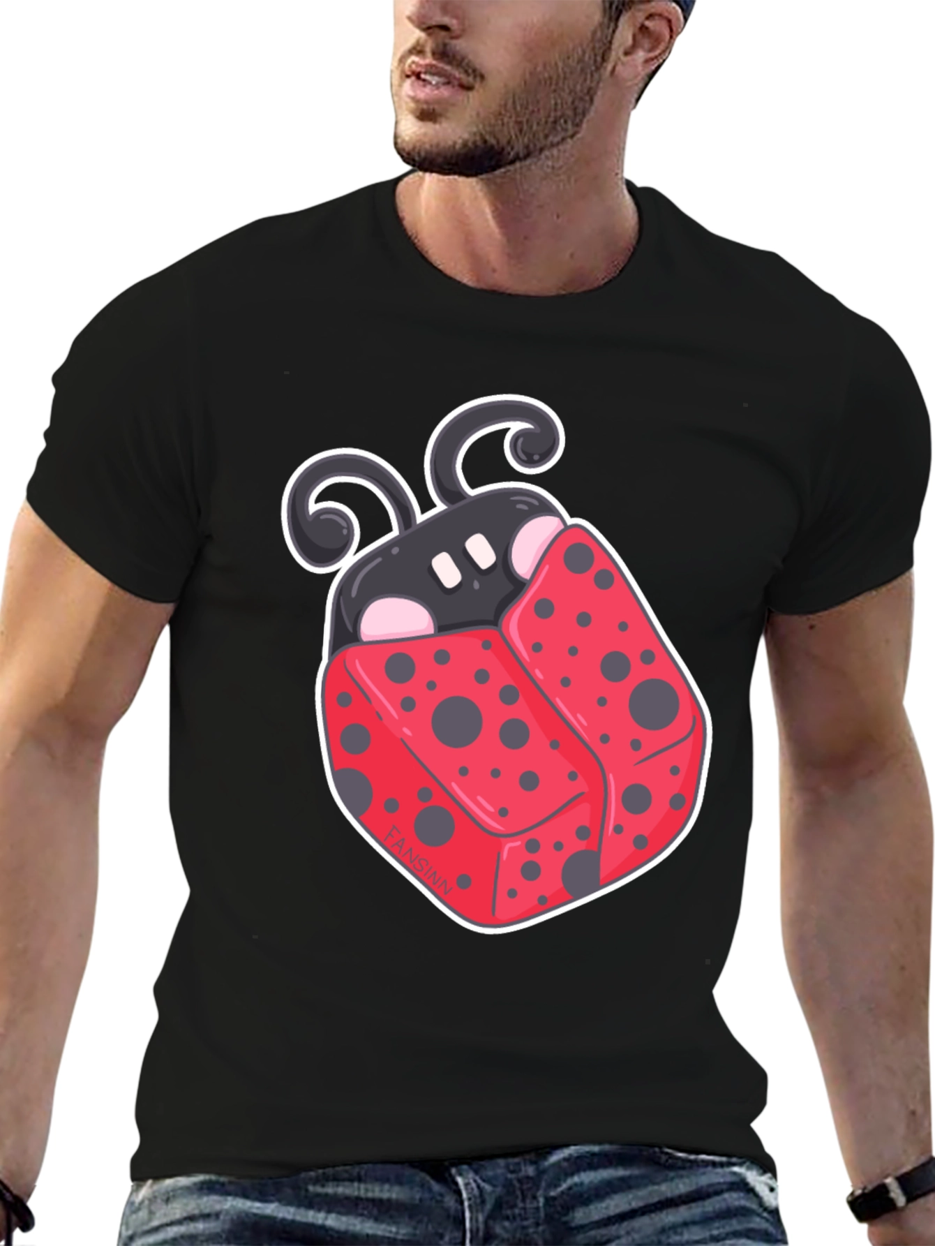 Ladybug Graphic Tee - Cute Cartoon Design