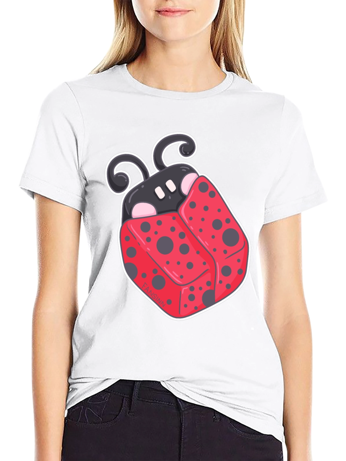 Ladybug Graphic Tee - Cute Cartoon Design
