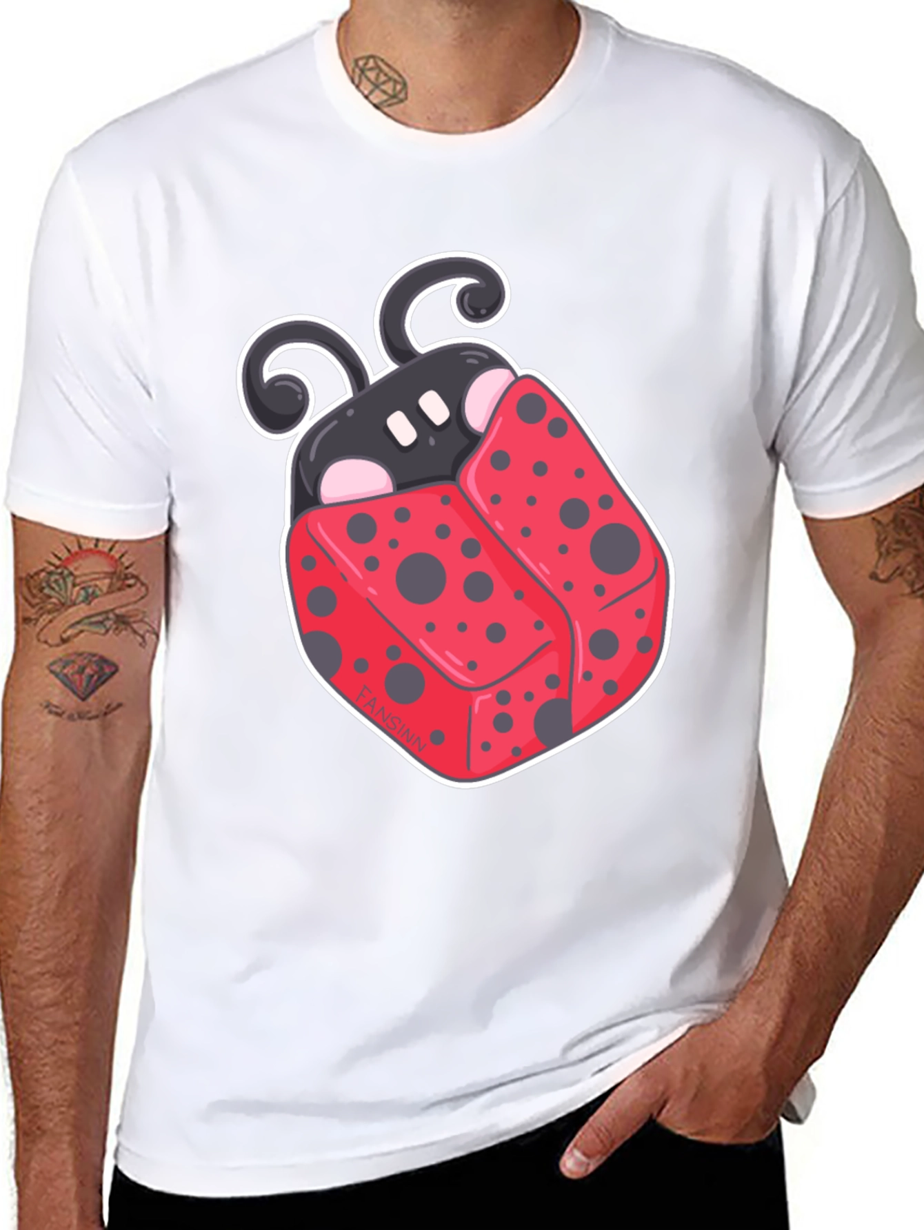 Ladybug Graphic Tee - Cute Cartoon Design