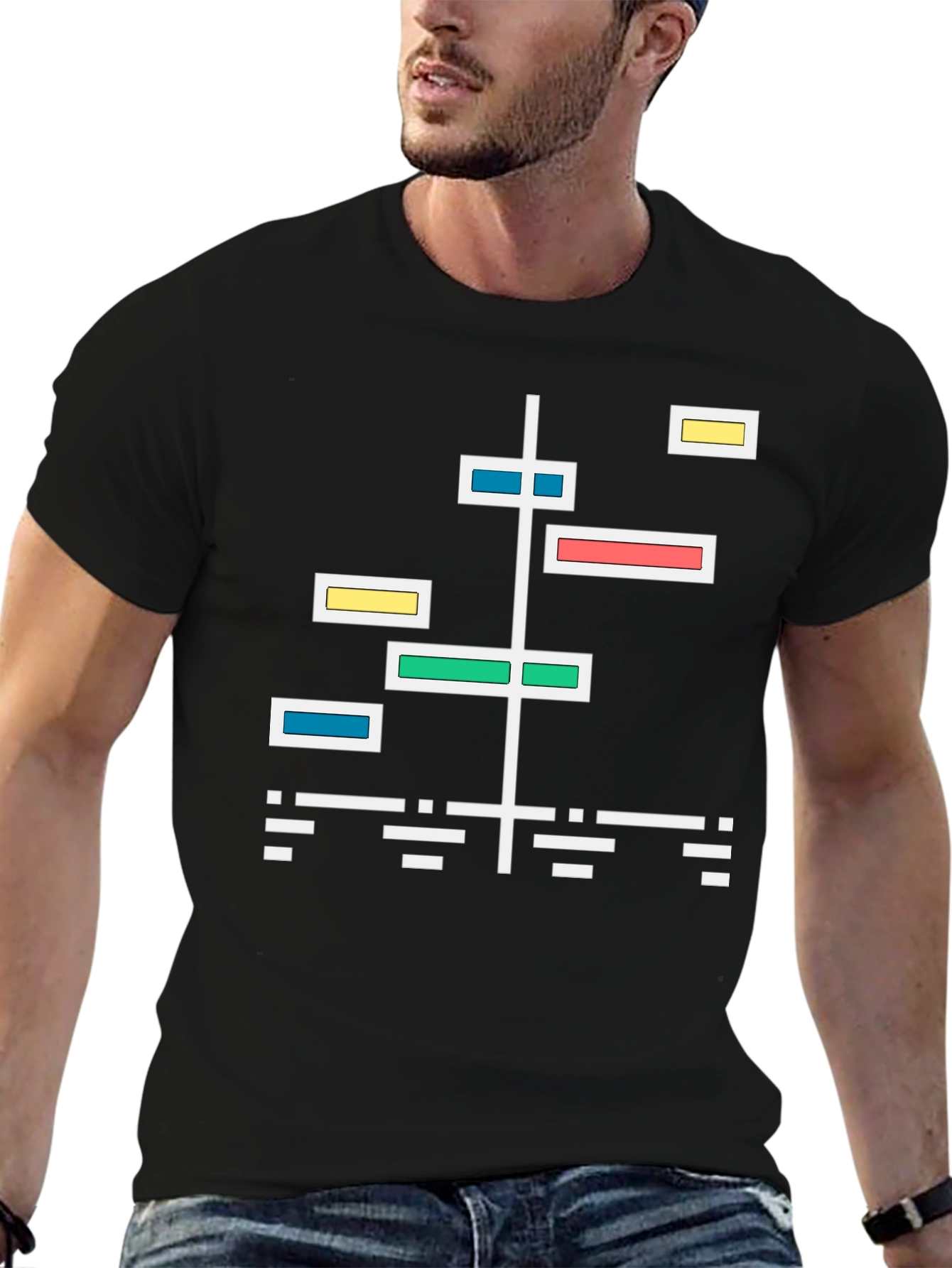 Abstract Graphic Tee - Modern Geometric Design