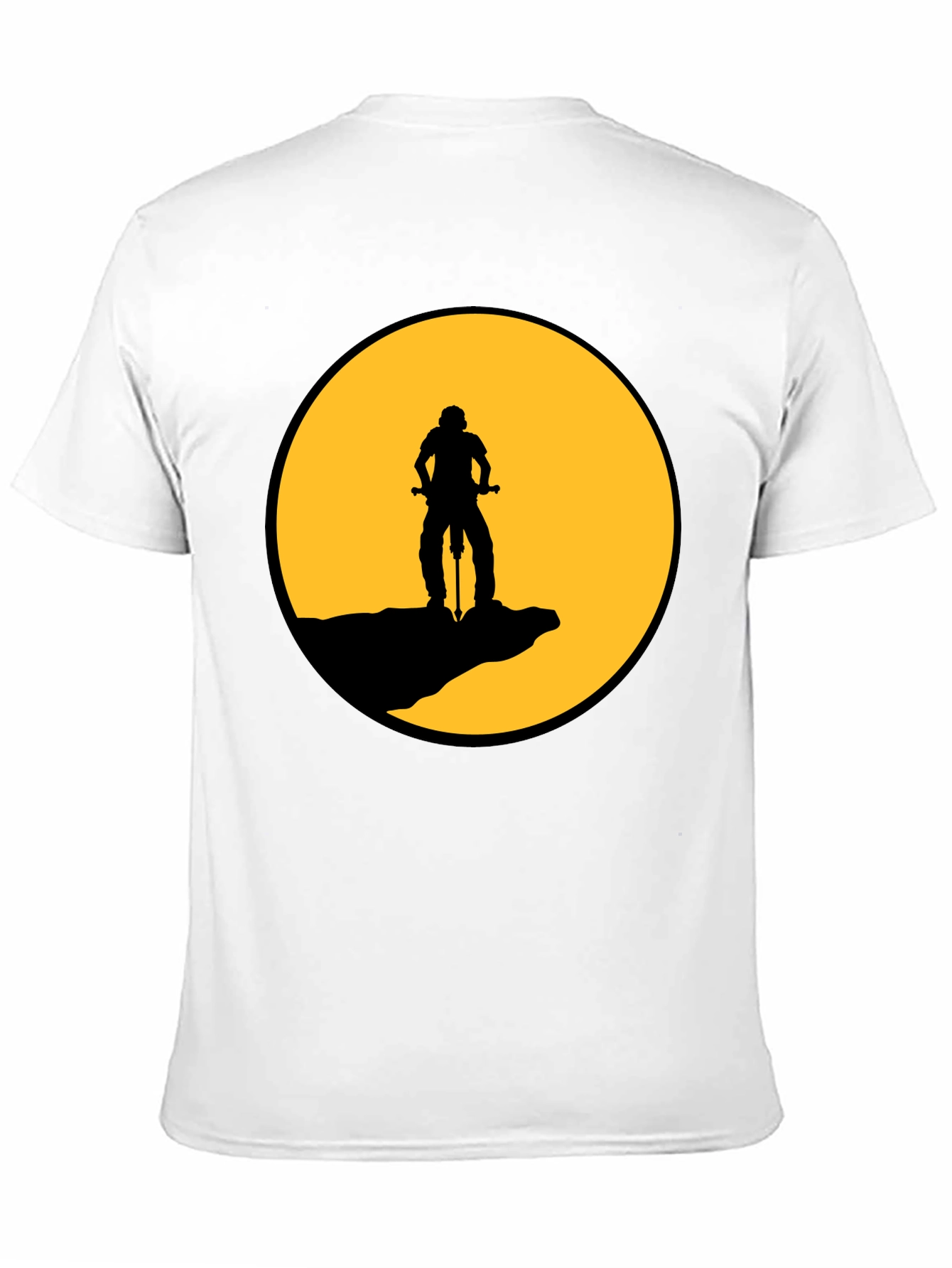 Mountain Biker Silhouette Graphic T-Shirt