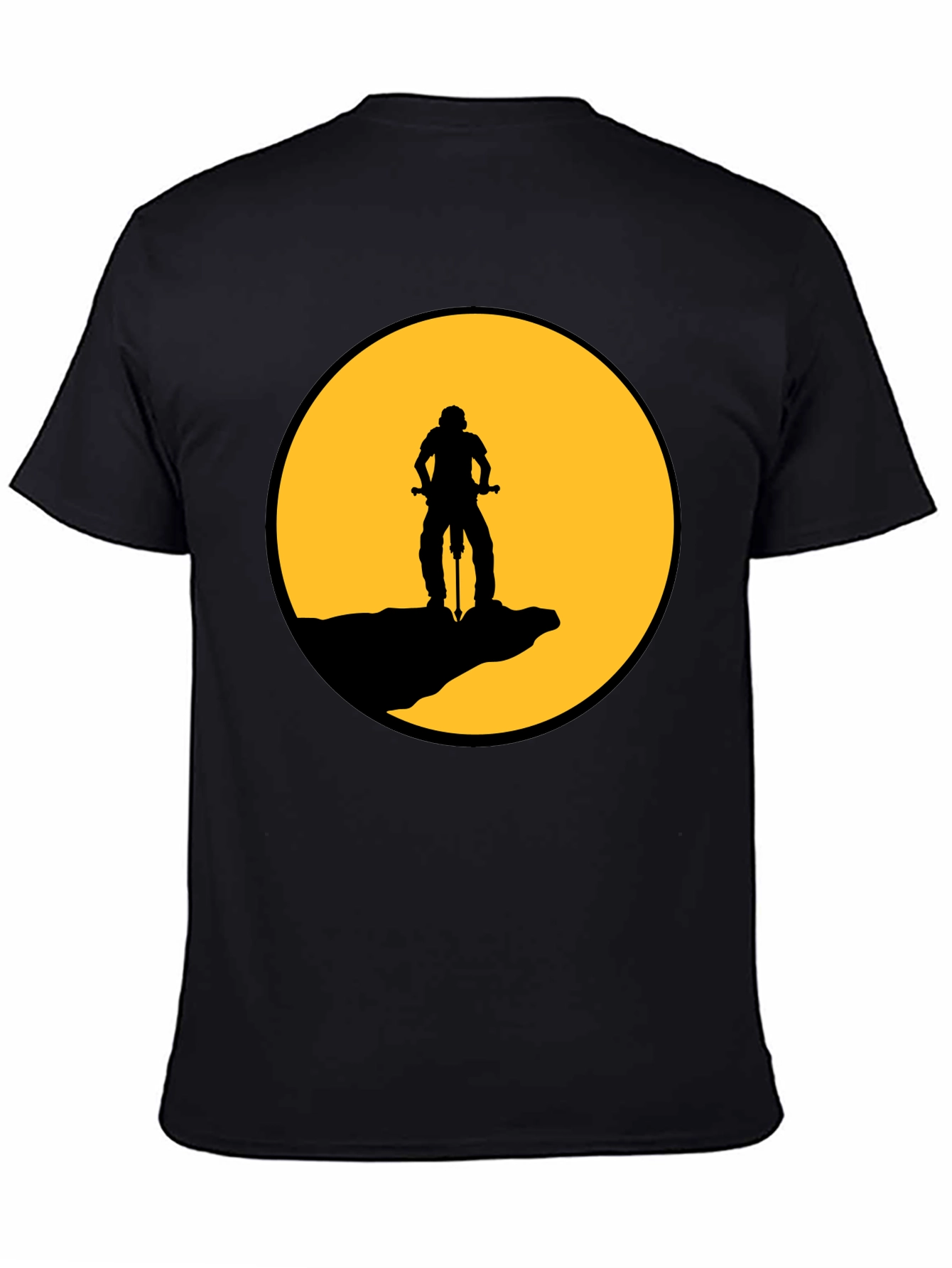 Mountain Biker Silhouette Graphic T-Shirt