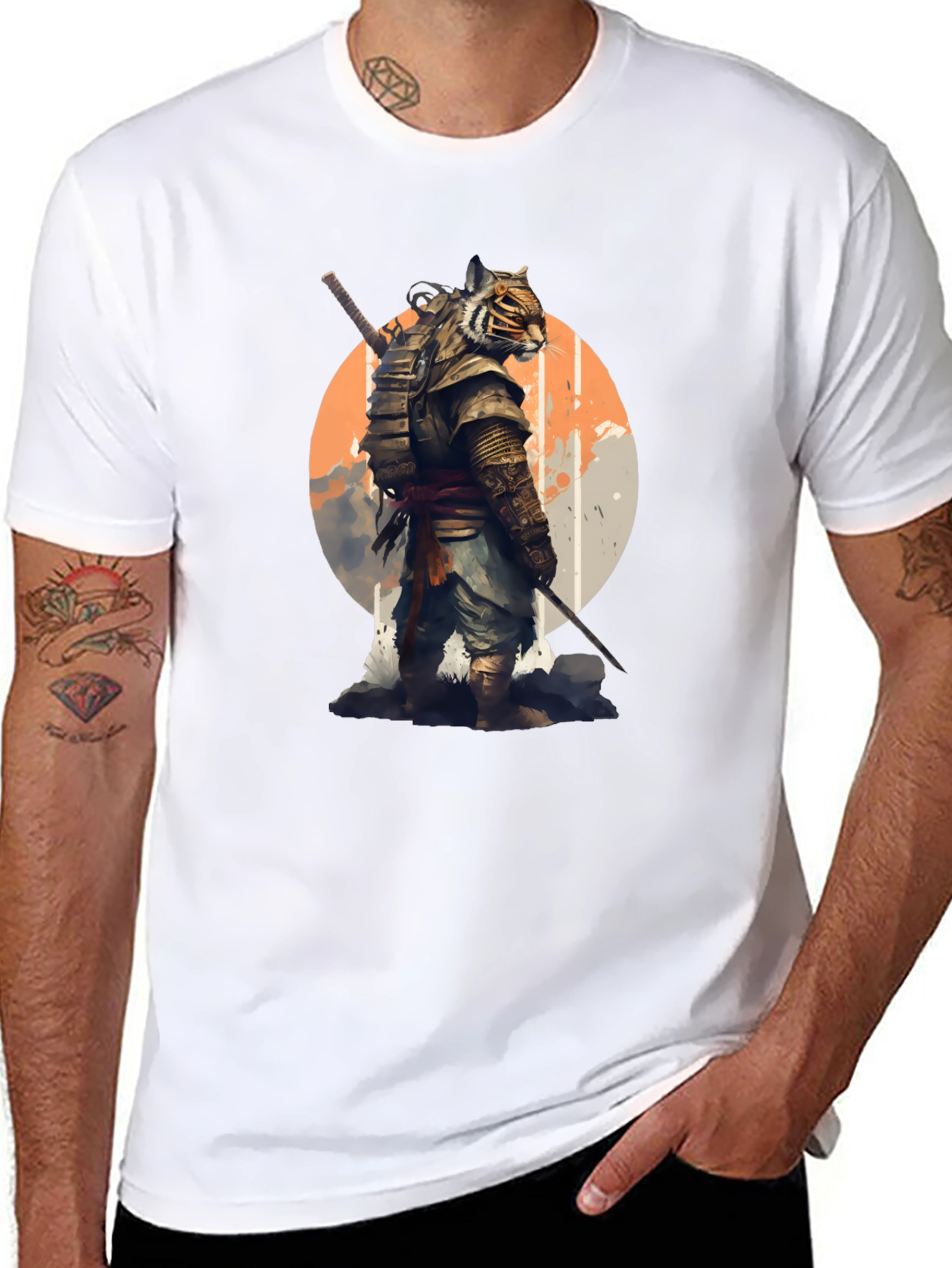 Tiger Samurai Graphic T-Shirt