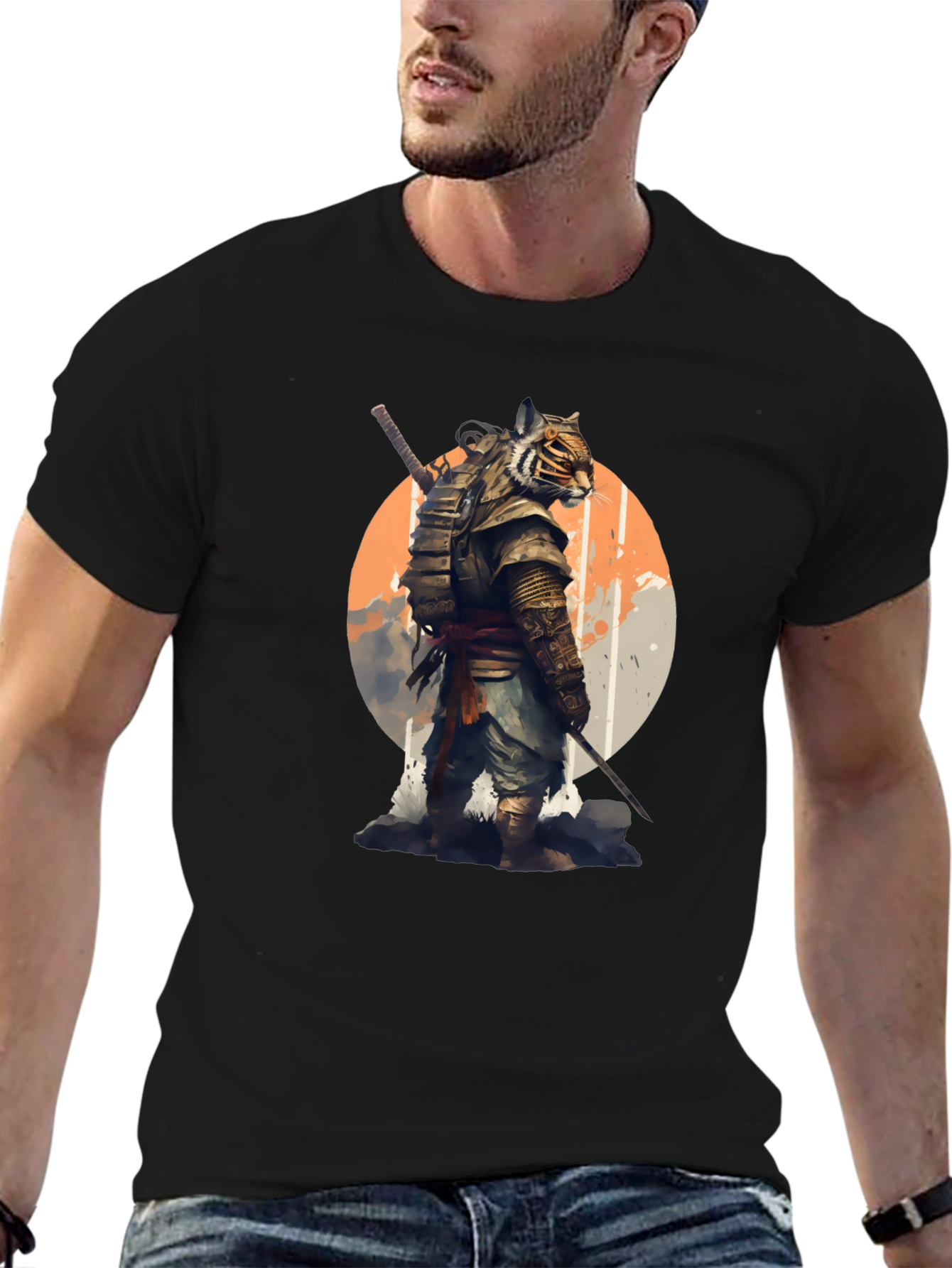 Tiger Samurai Graphic T-Shirt