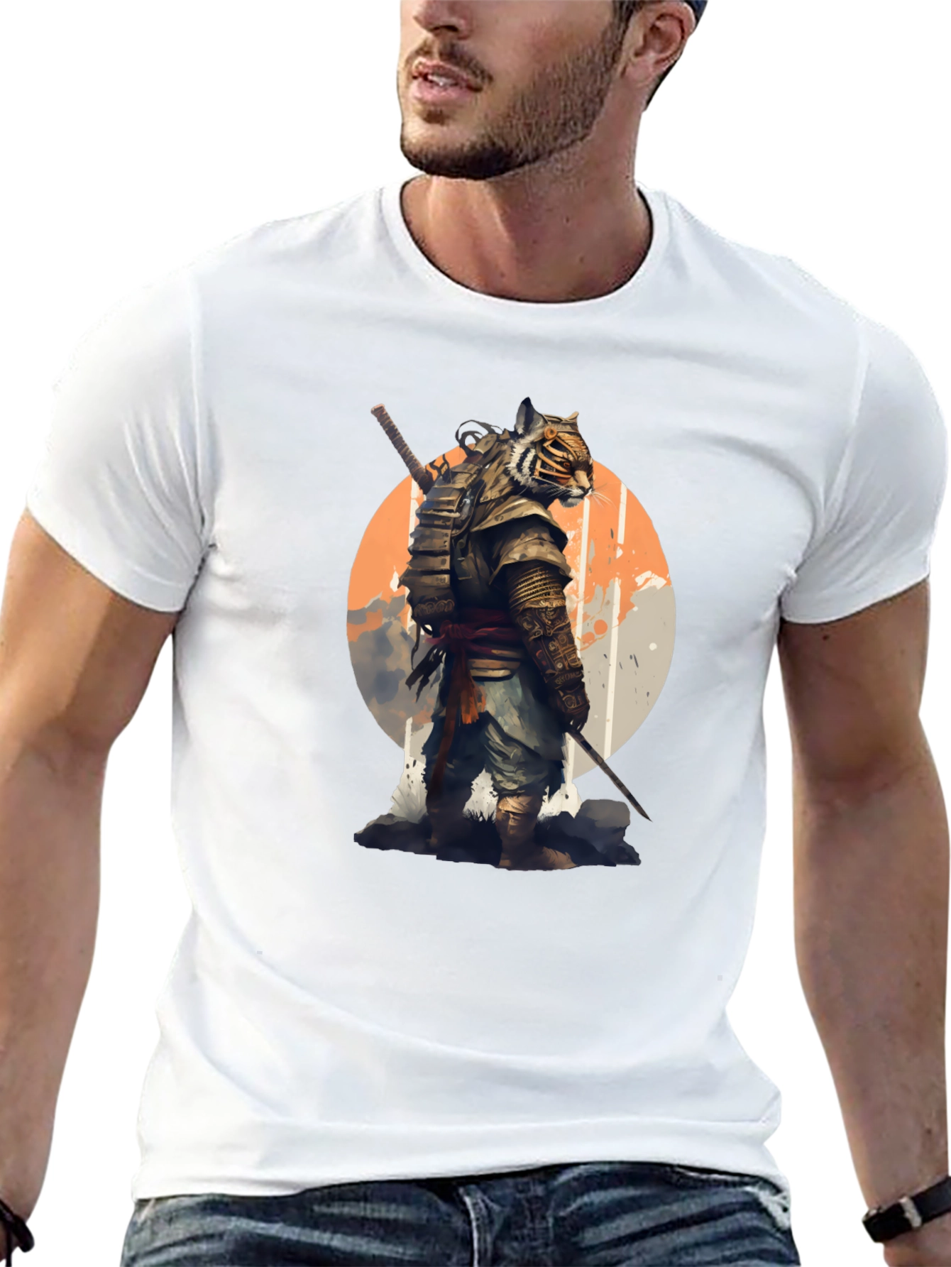 Tiger Samurai Graphic T-Shirt