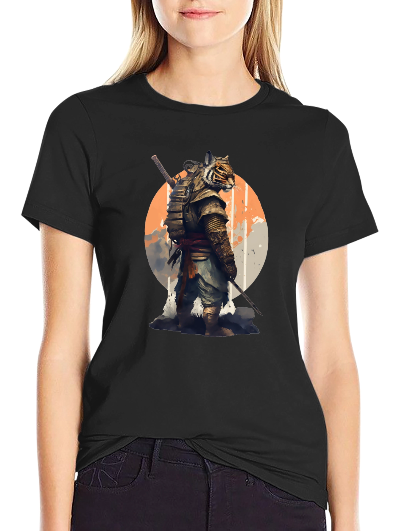 Tiger Samurai Graphic T-Shirt
