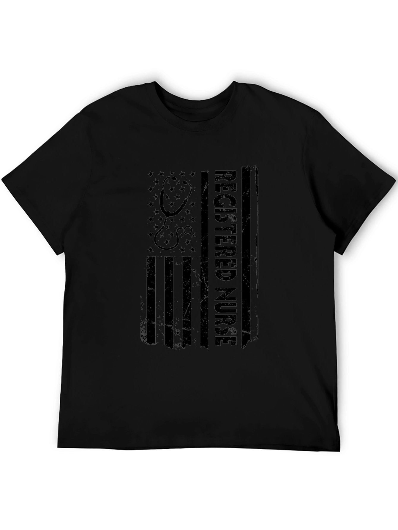 Registered Nurse American Flag Graphic T-Shirt