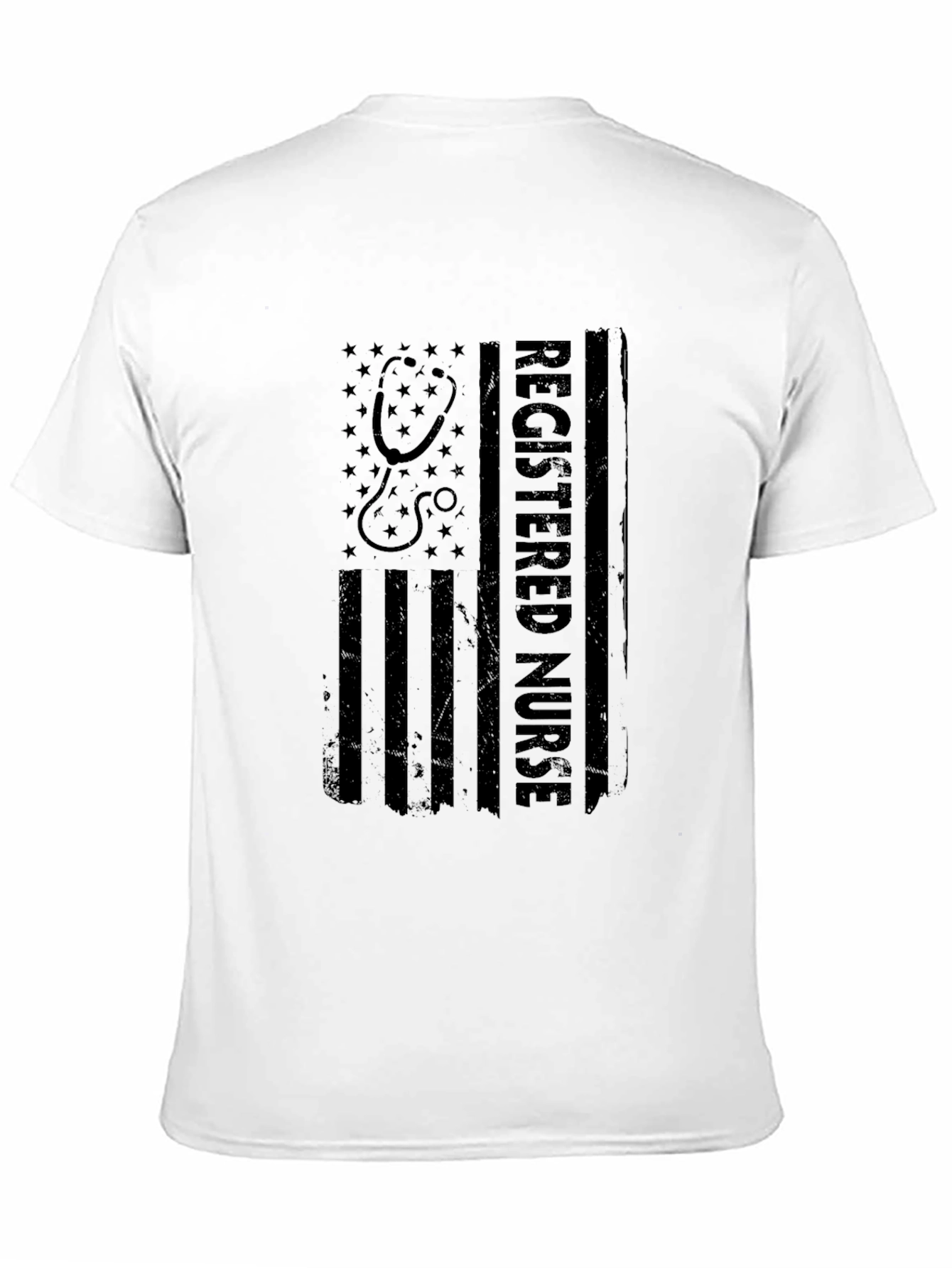 Registered Nurse American Flag Graphic T-Shirt