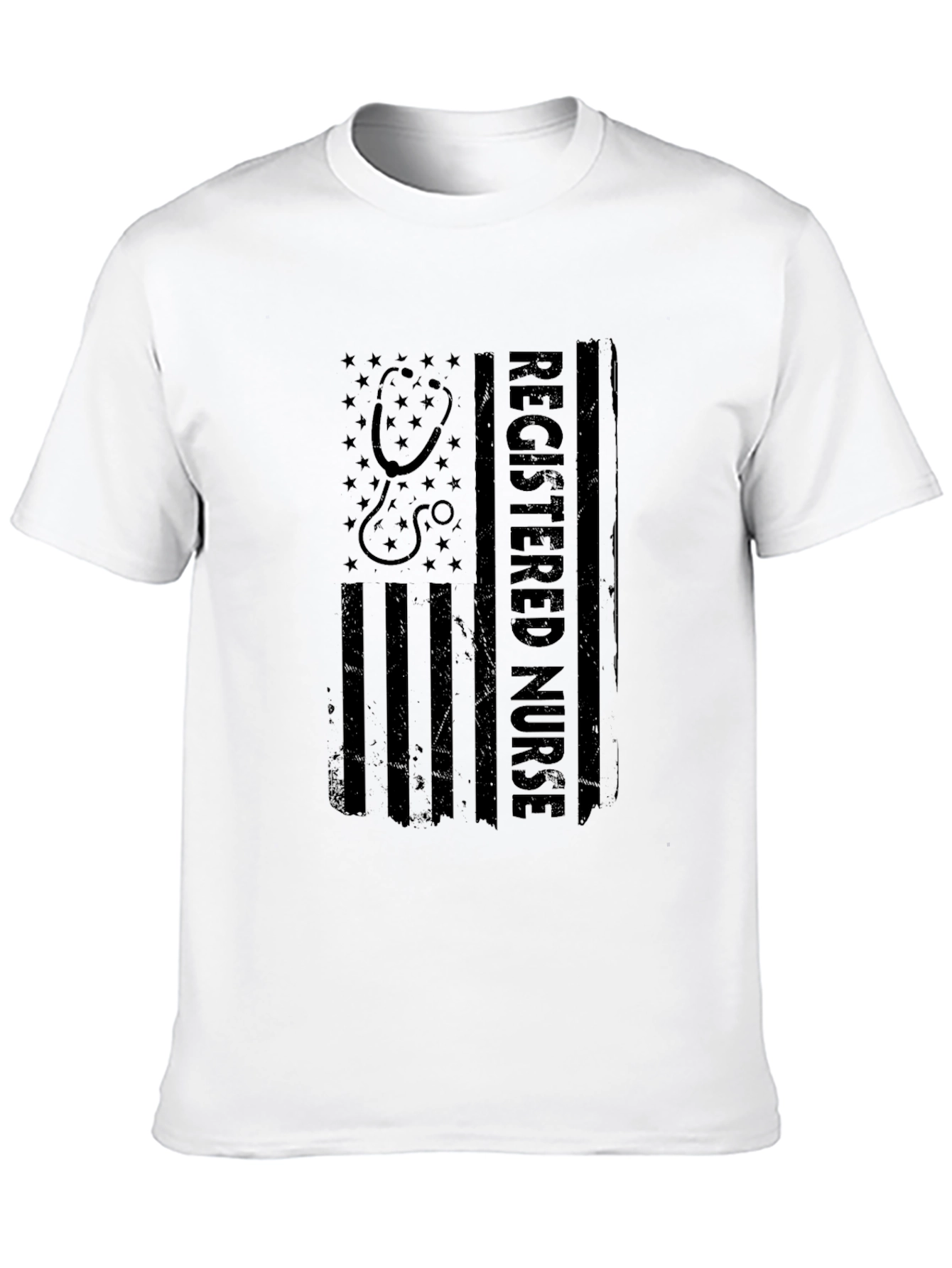 Registered Nurse American Flag Graphic T-Shirt