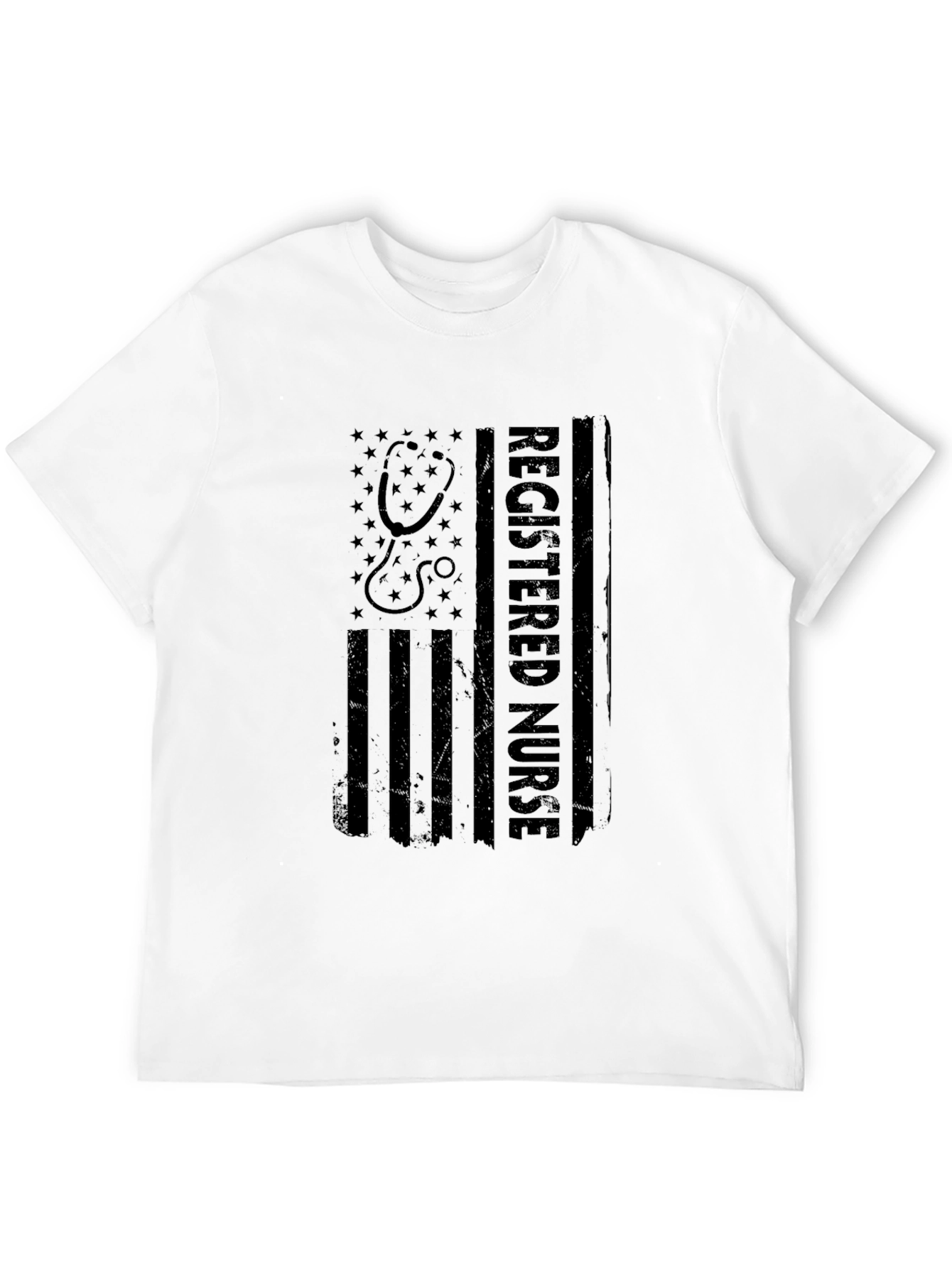 Registered Nurse American Flag Graphic T-Shirt