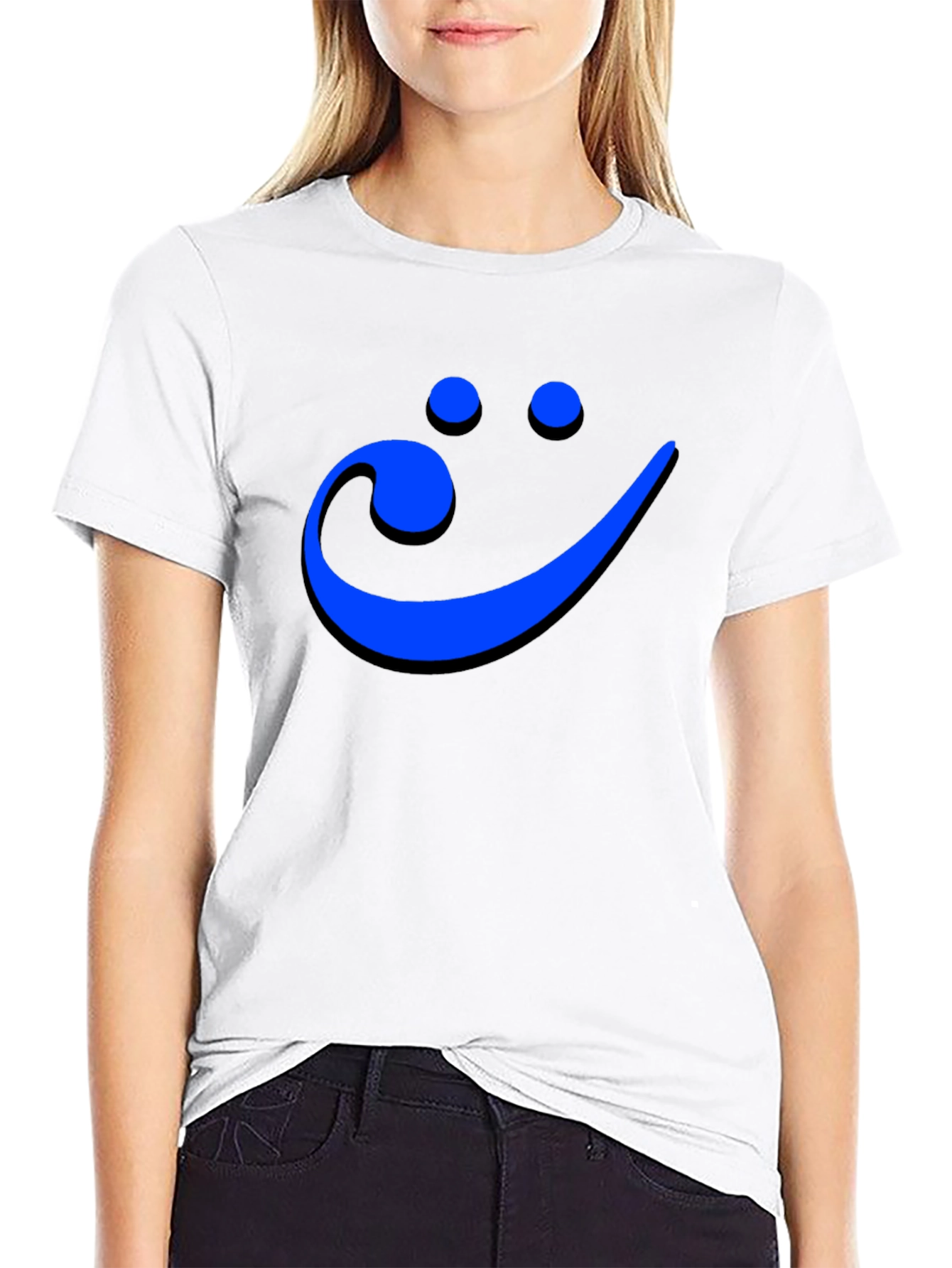 Smiley Face Musical Note Mens Graphic Tee