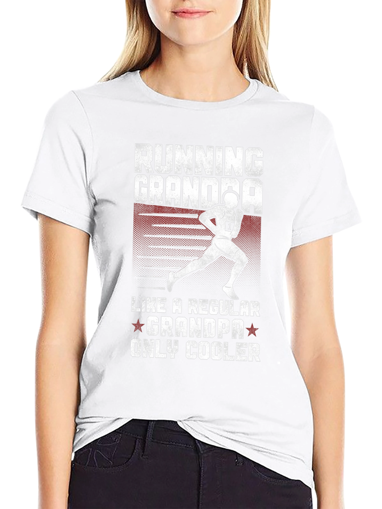 Running Grandpa T-Shirt - Cool Grandfather Gift
