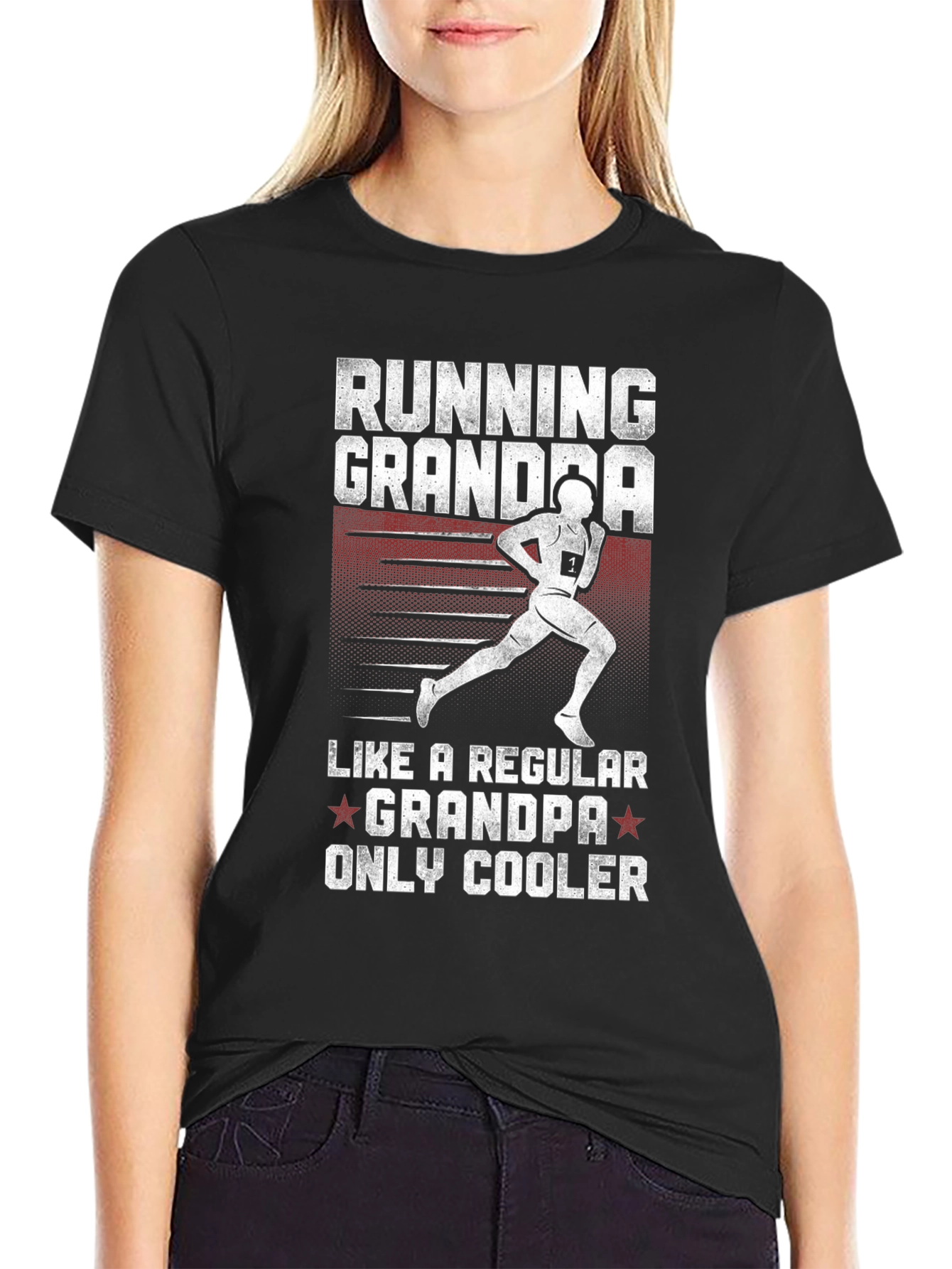 Running Grandpa T-Shirt - Cool Grandfather Gift