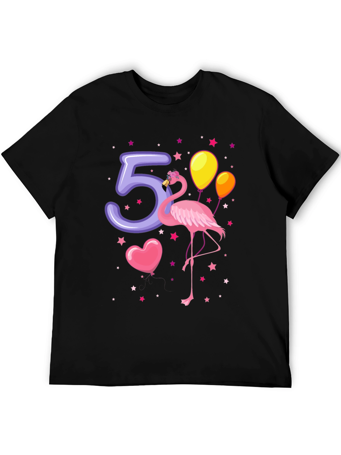 Fifth Birthday Flamingo T-Shirt