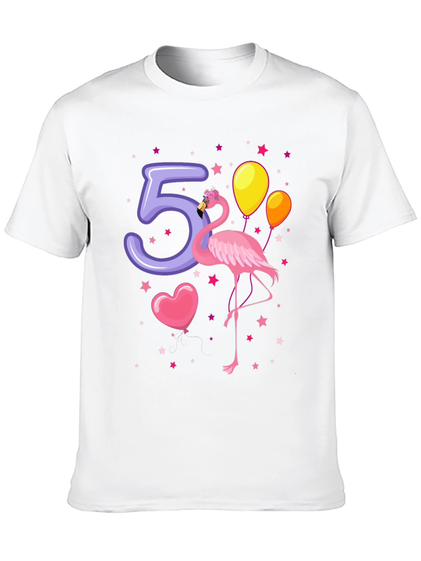 Fifth Birthday Flamingo T-Shirt