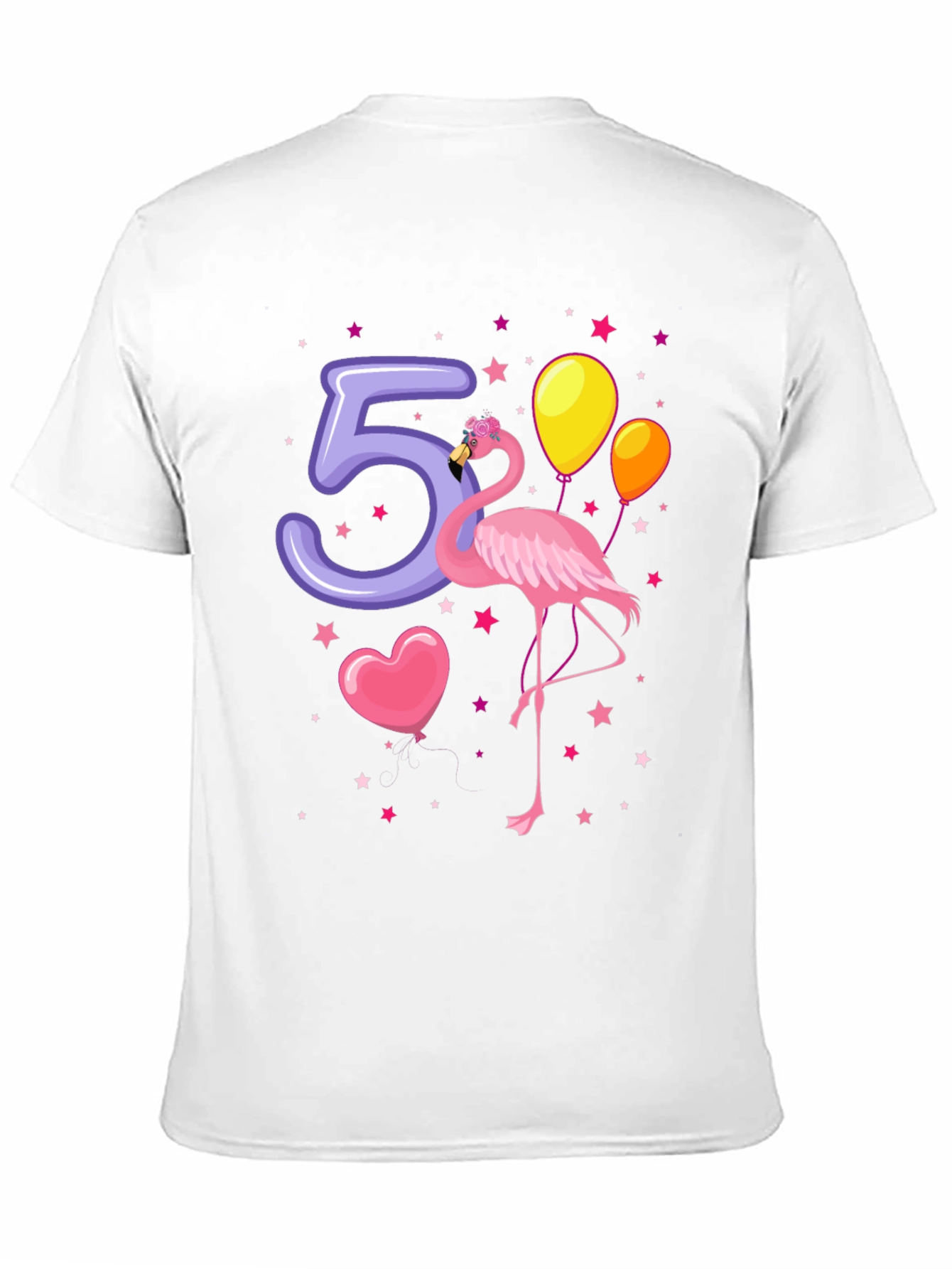 Fifth Birthday Flamingo T-Shirt