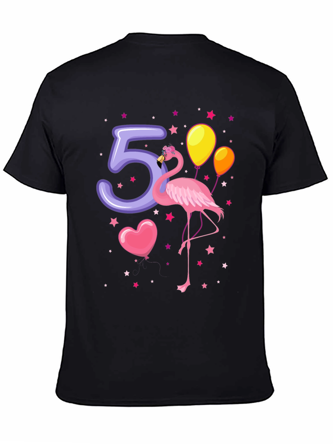 Fifth Birthday Flamingo T-Shirt