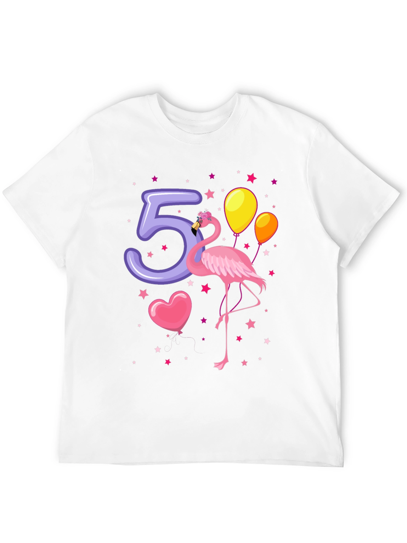 Fifth Birthday Flamingo T-Shirt