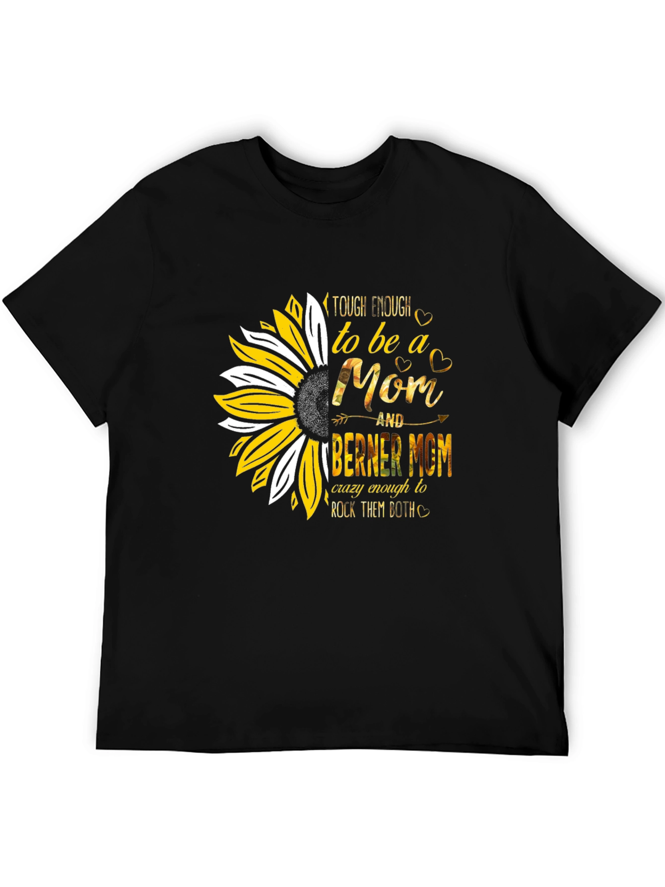 Tough Mom Sunflower Graphic T-Shirt