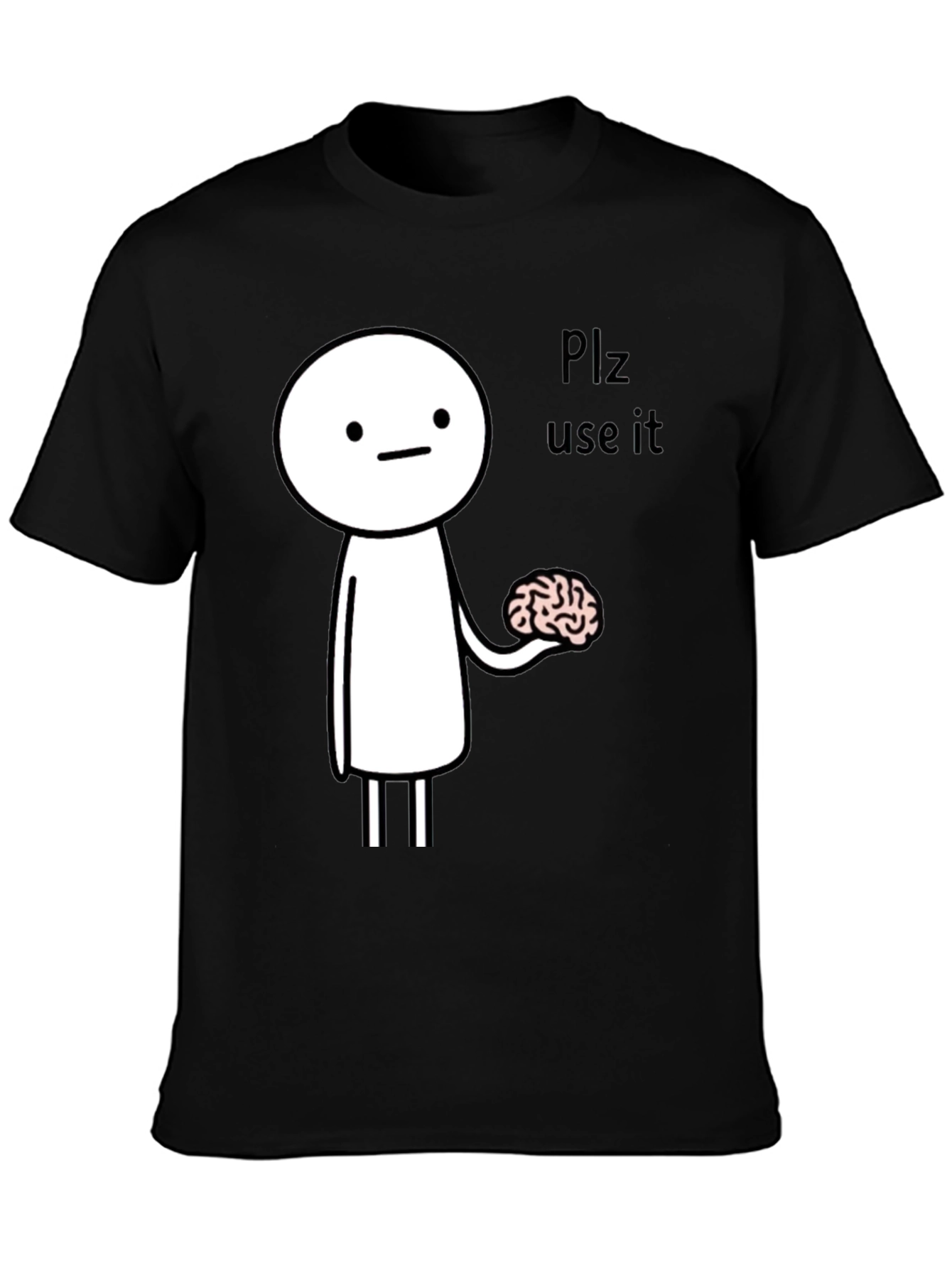 Use Your Brain Funny Graphic Tee - Black