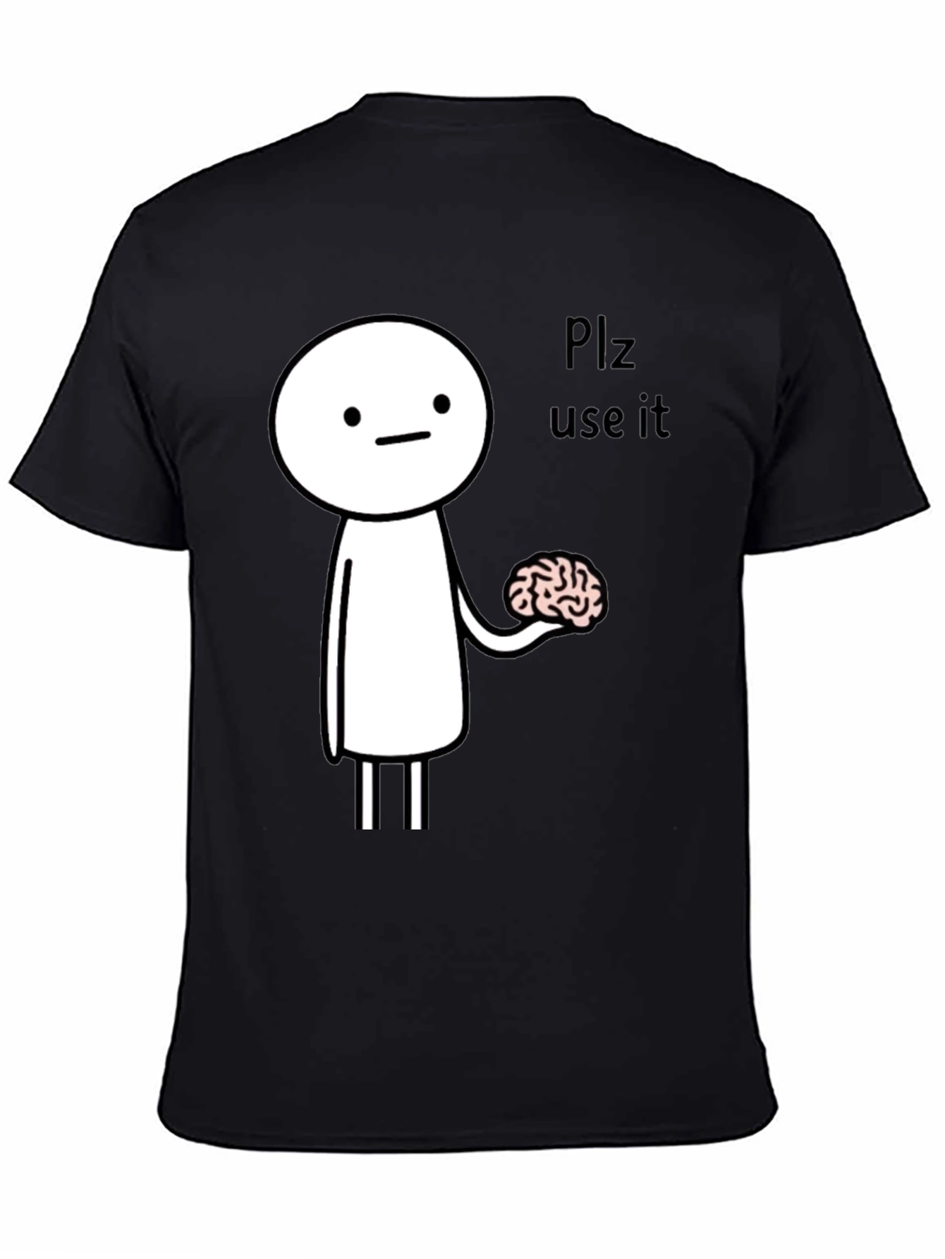 Use Your Brain Funny Graphic Tee - Black