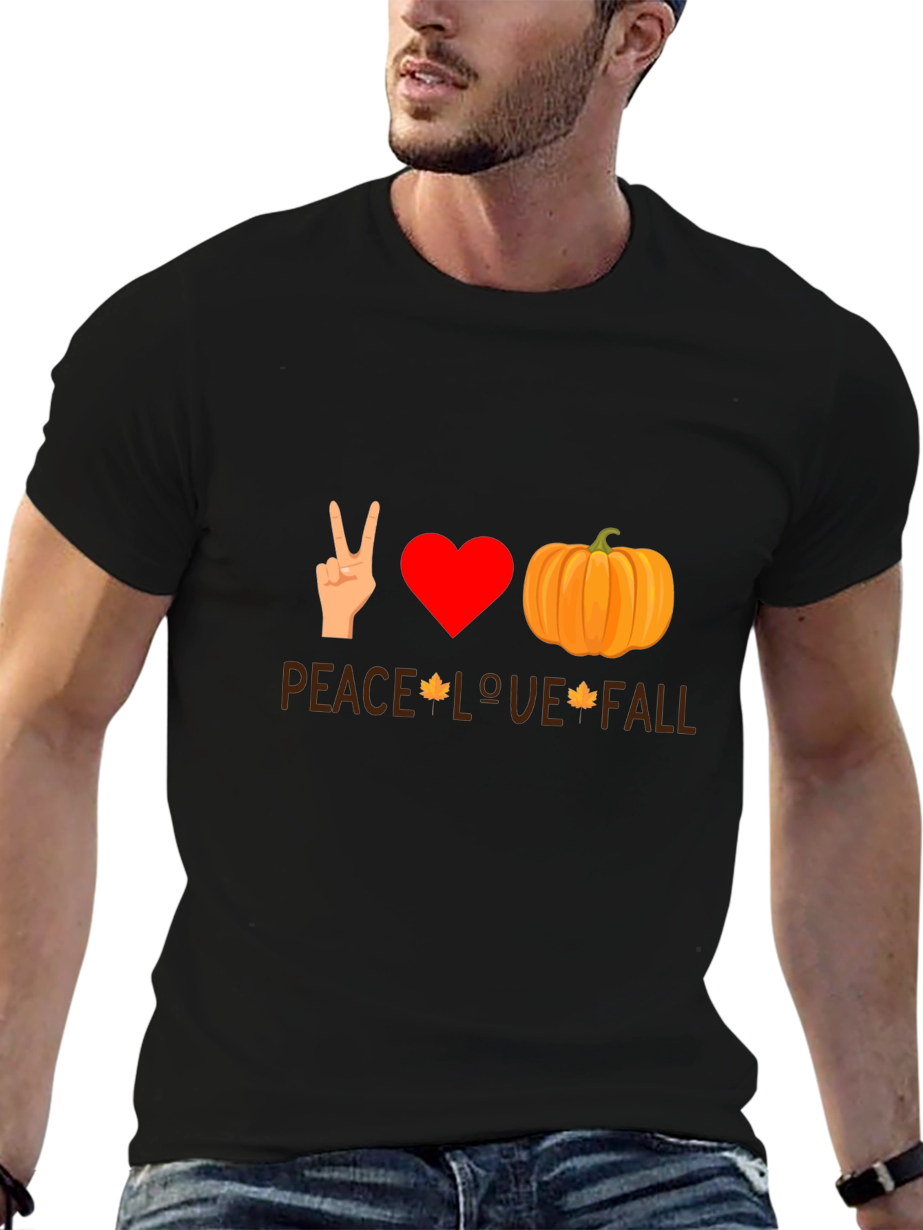 Peace Love Fall T-Shirt - Autumn Themed Tee