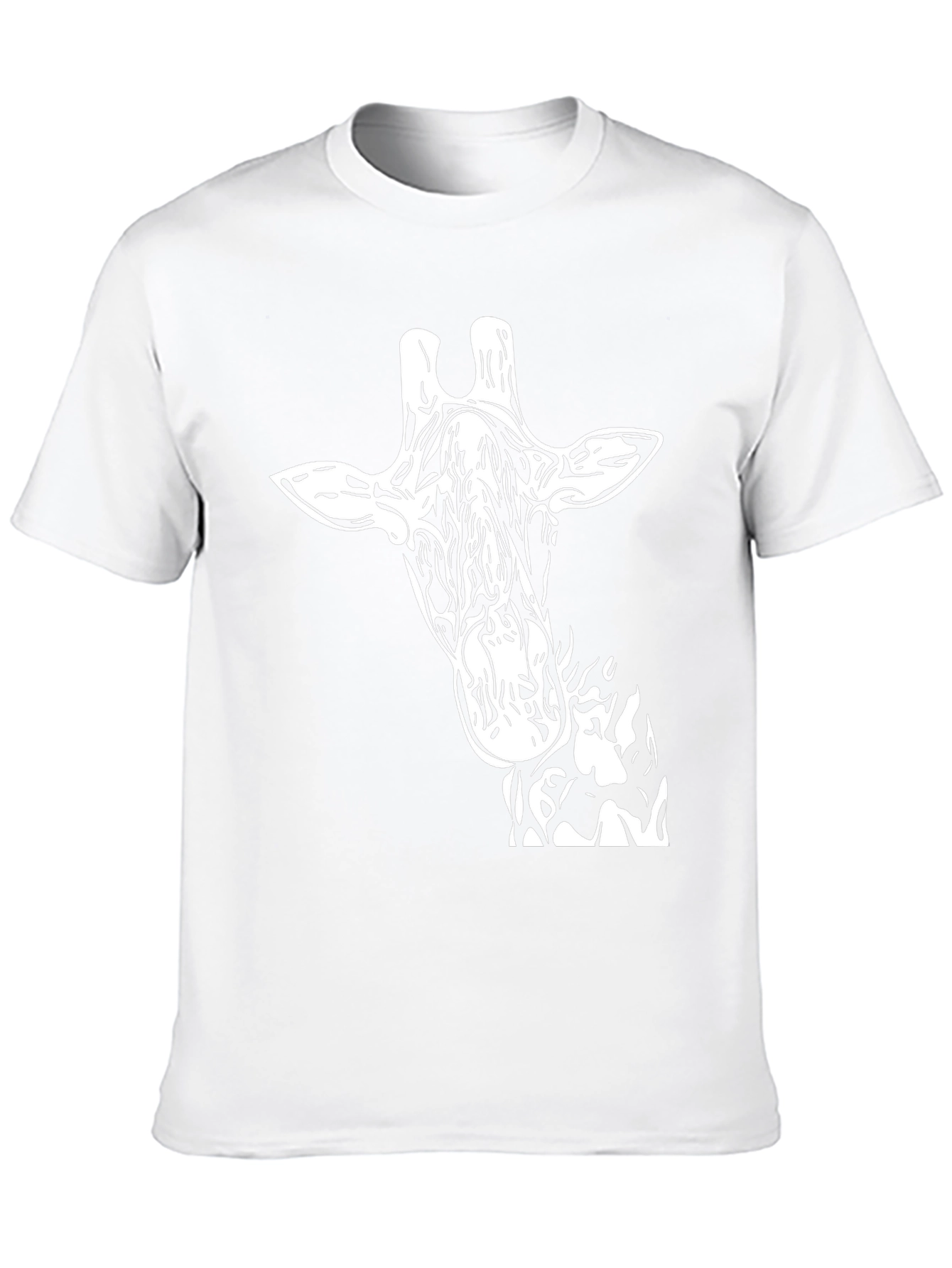 Giraffe Graphic Print Black T-Shirt