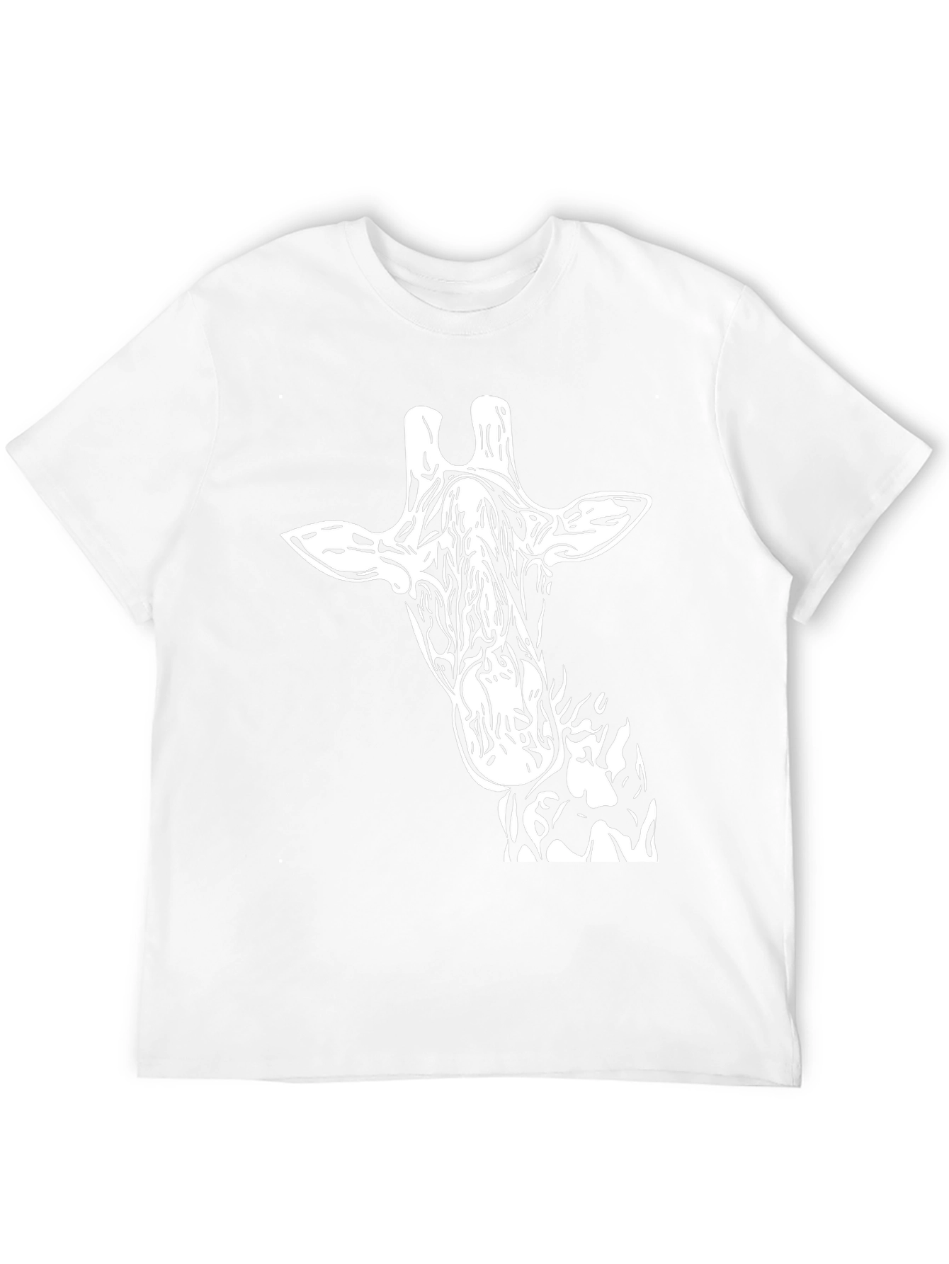 Giraffe Graphic Print Black T-Shirt