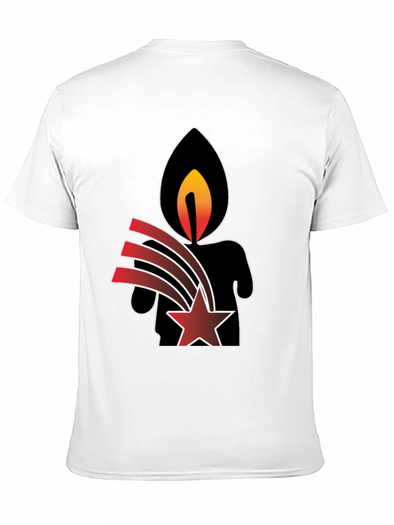 Candle & Star Graphic Print T-Shirt