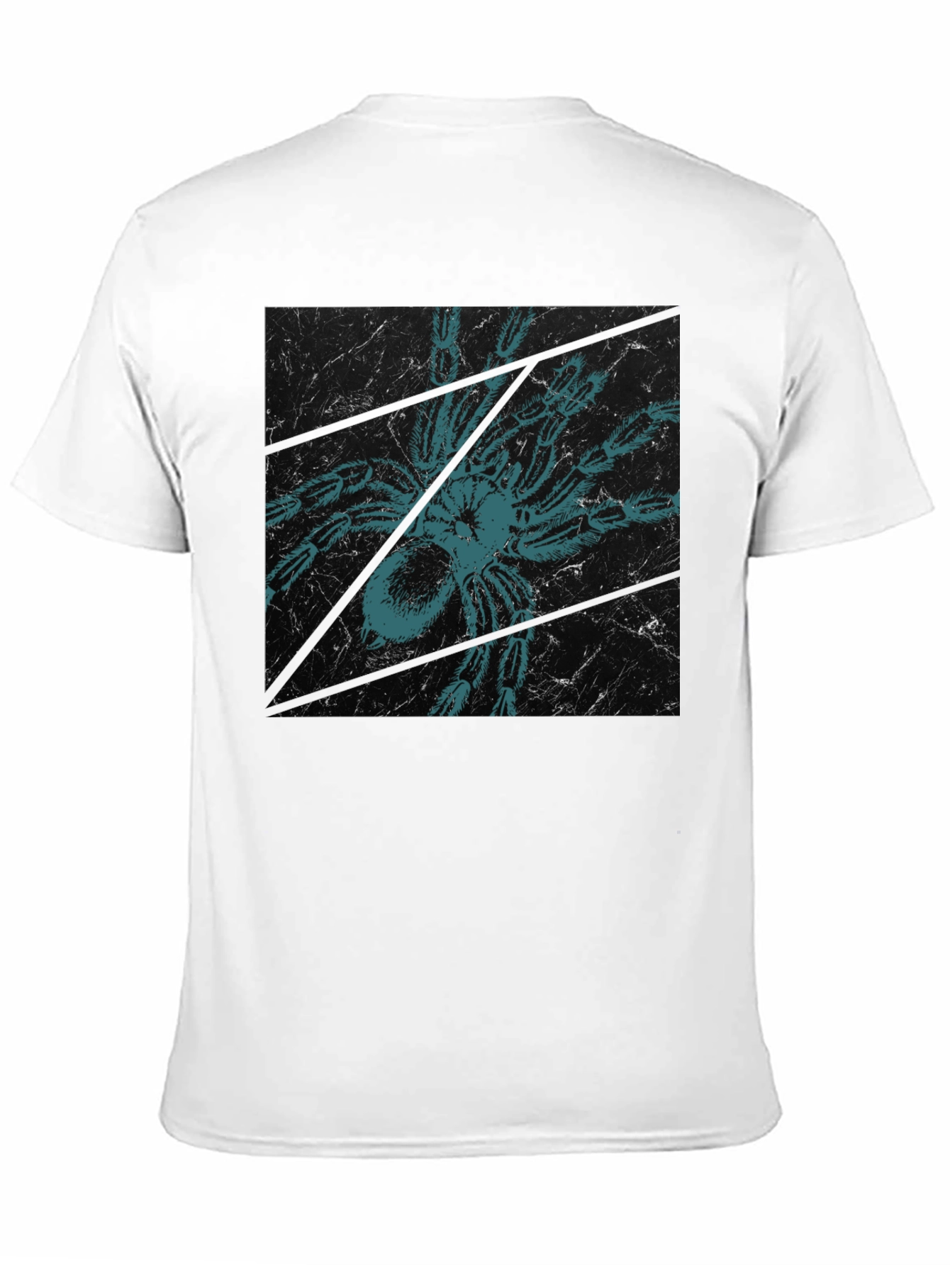 Creepy Spider Tee - Graphic Print Black T-Shirt