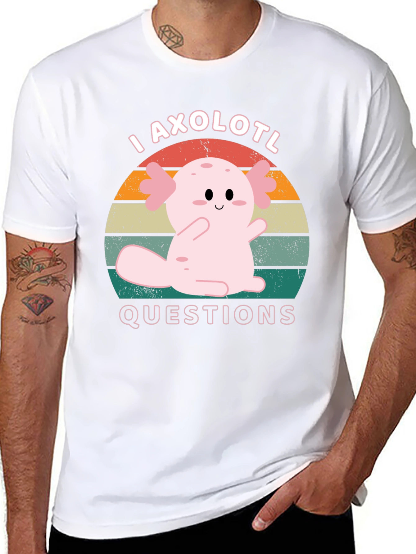 I Axolotl Questions T-Shirt Cute Salamander Tee