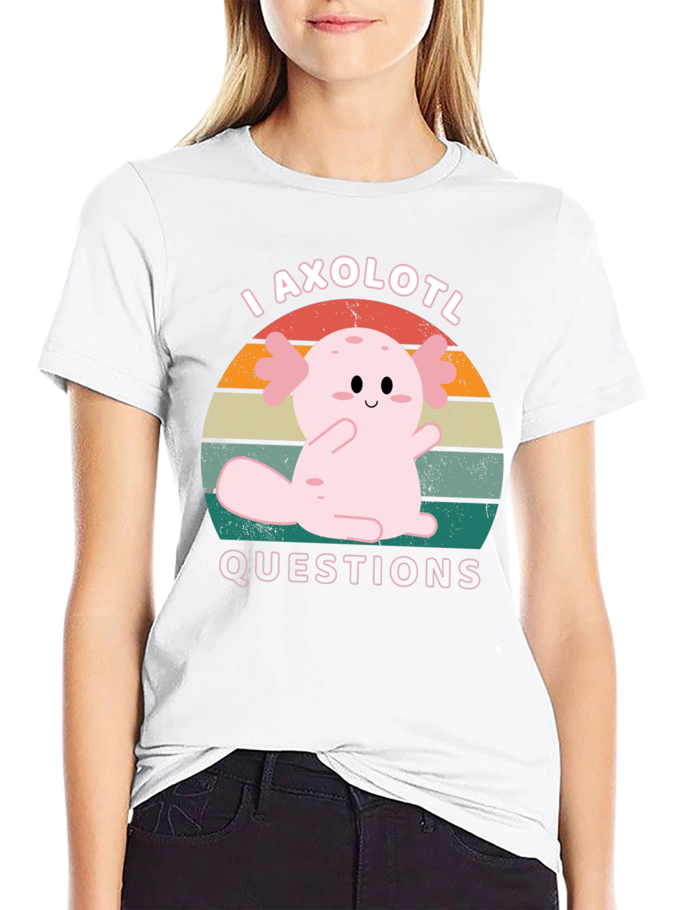 I Axolotl Questions T-Shirt Cute Salamander Tee