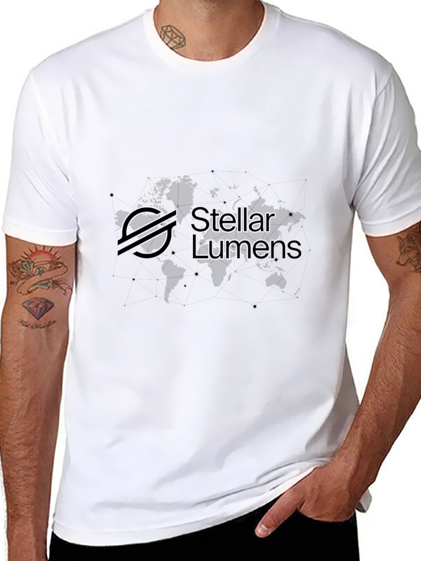 Stellar Lumens Black T-Shirt - Crypto Apparel