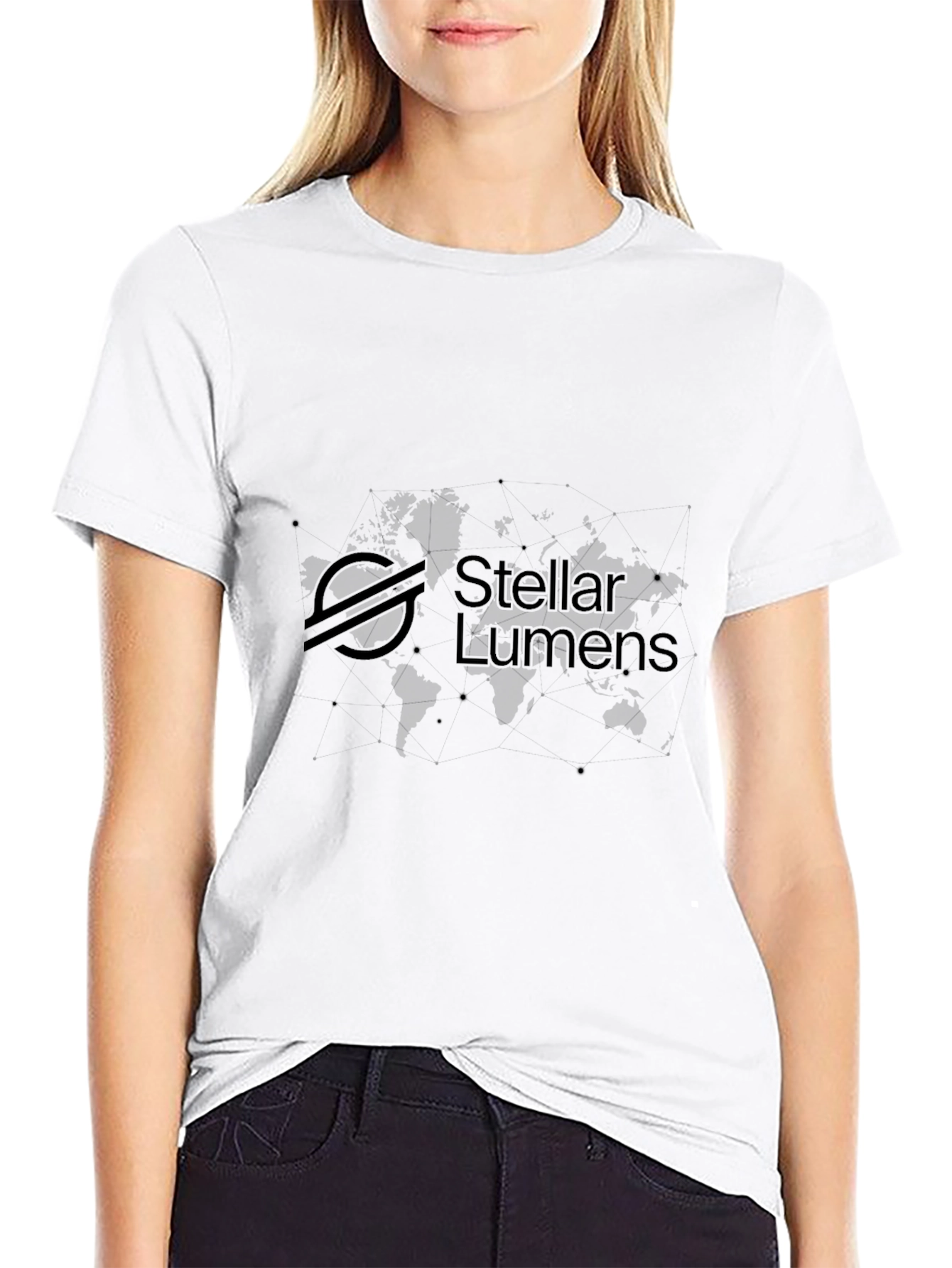 Stellar Lumens Black T-Shirt - Crypto Apparel