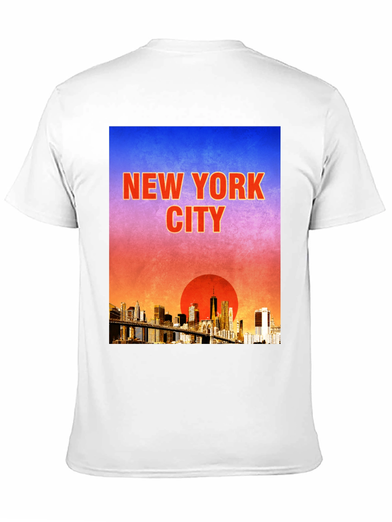 New York Cityscape Graphic Tee - Black