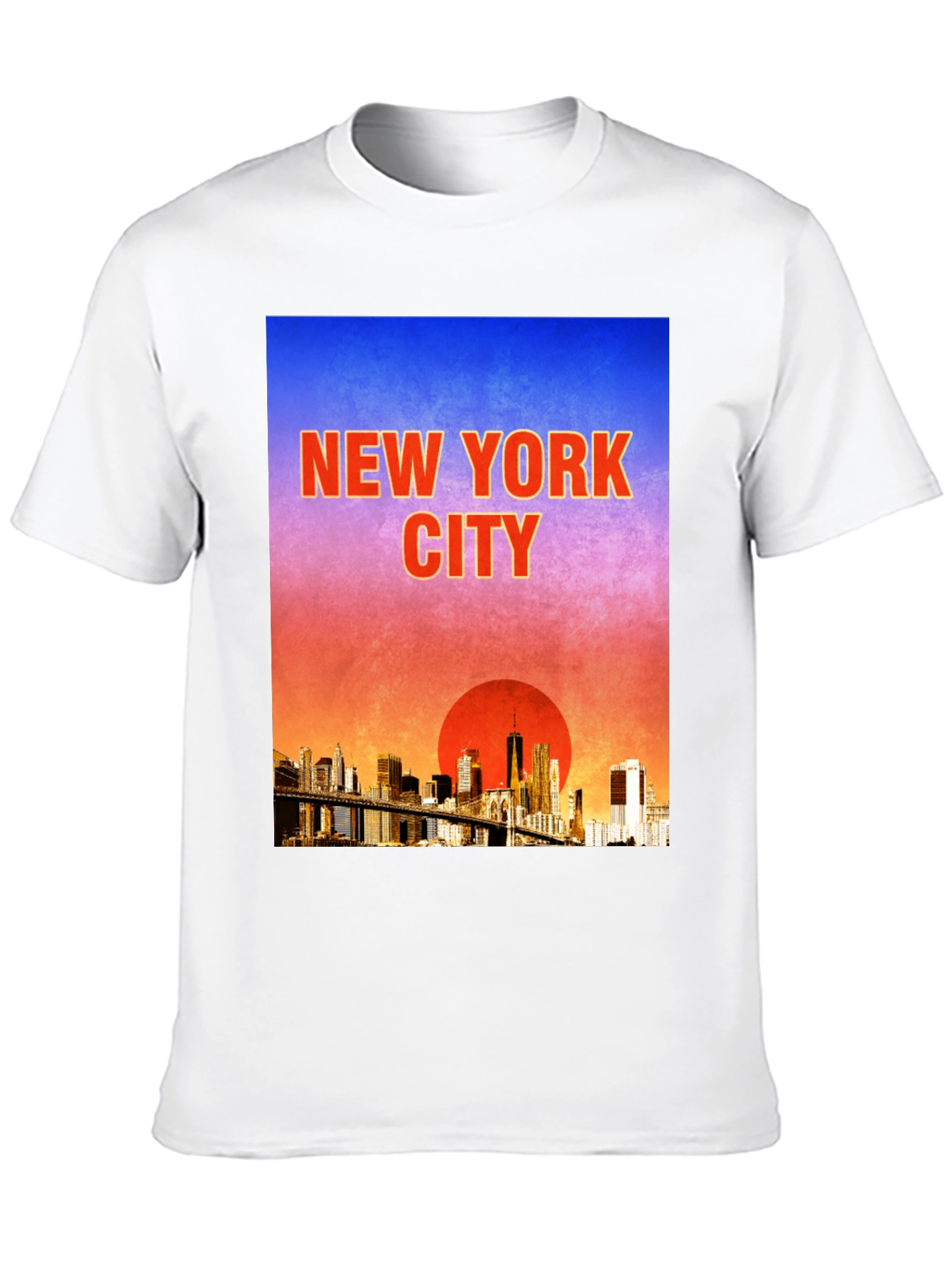 New York Cityscape Graphic Tee - Black