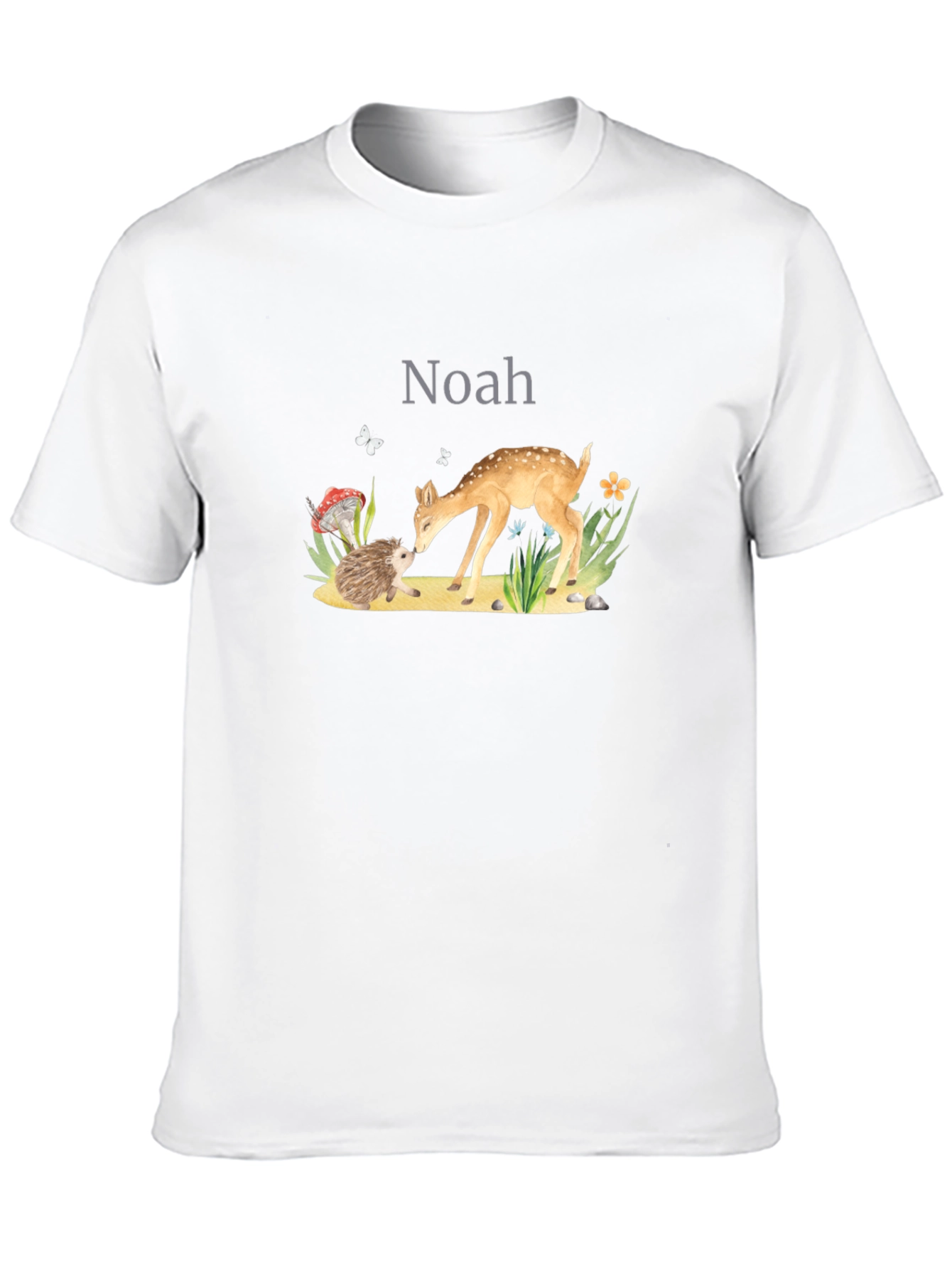 Noahs Woodland Friends Black T-Shirt