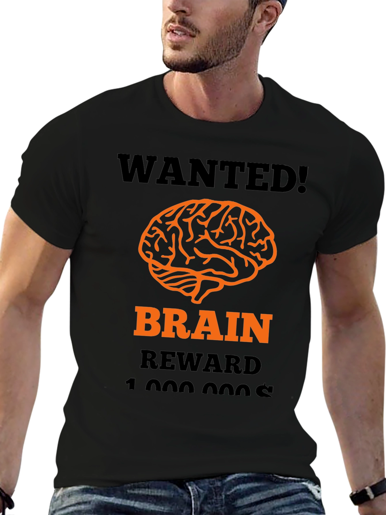 Wanted Brain Reward Mens Graphic T-Shirt