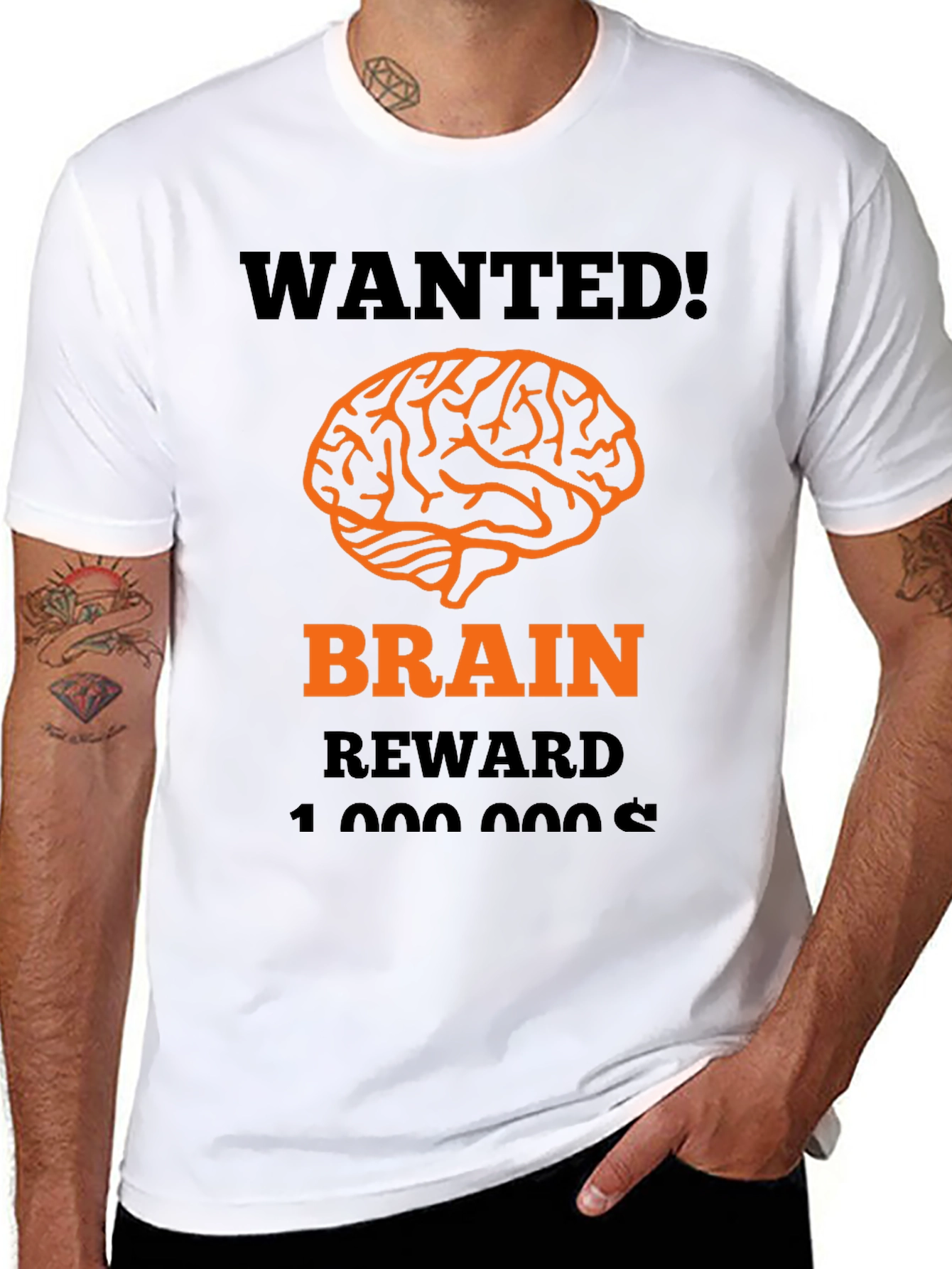 Wanted Brain Reward Mens Graphic T-Shirt