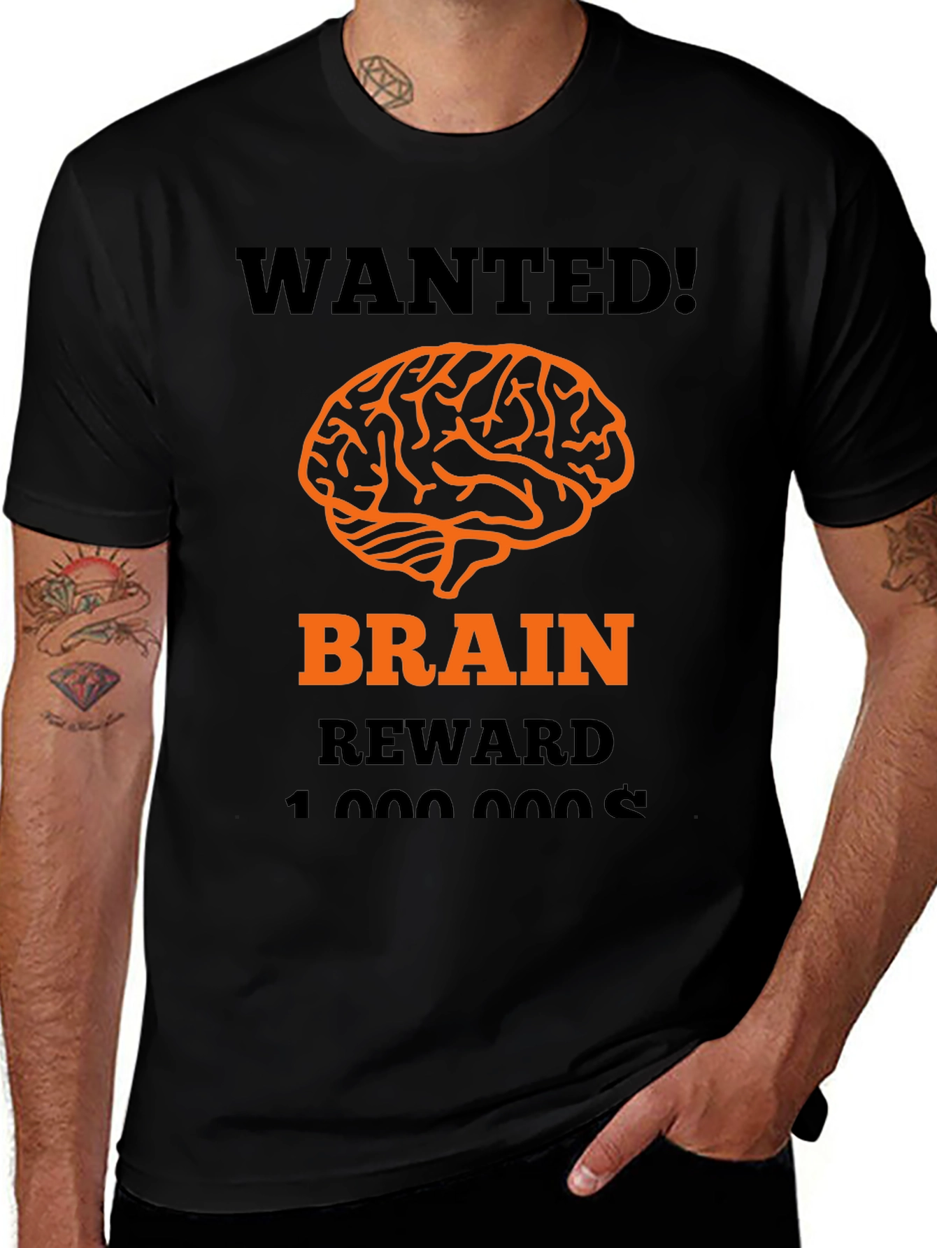Wanted Brain Reward Mens Graphic T-Shirt