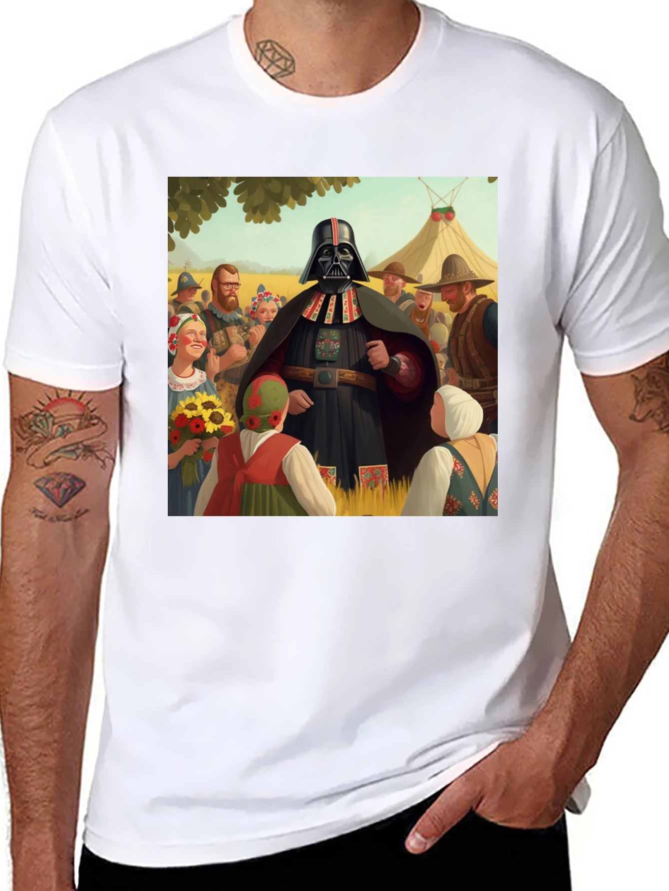 Darth Vader Folk Art T-Shirt