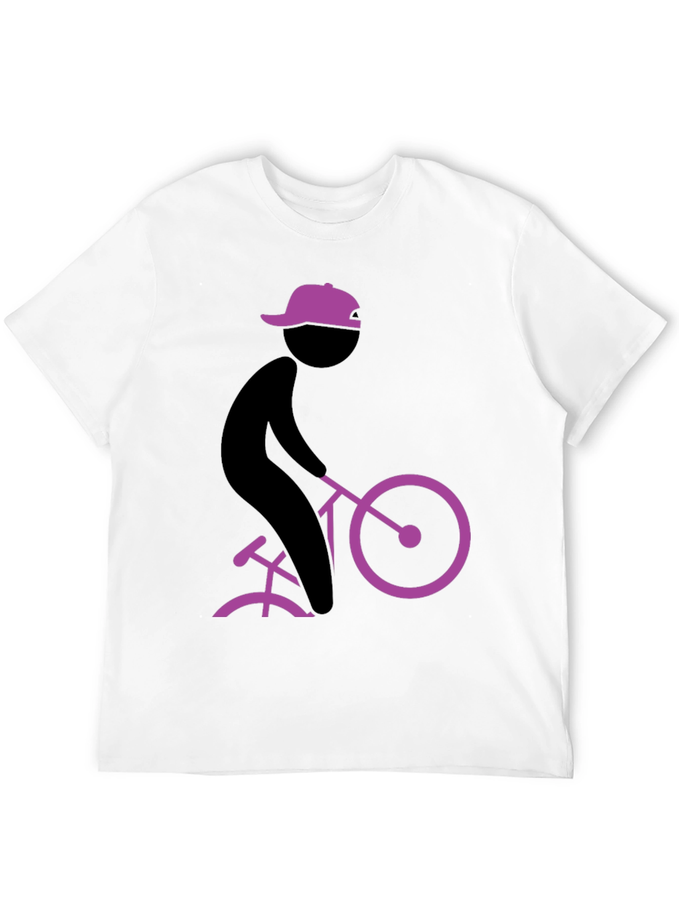 Cool Black T-Shirt with Cyclist Graphic
