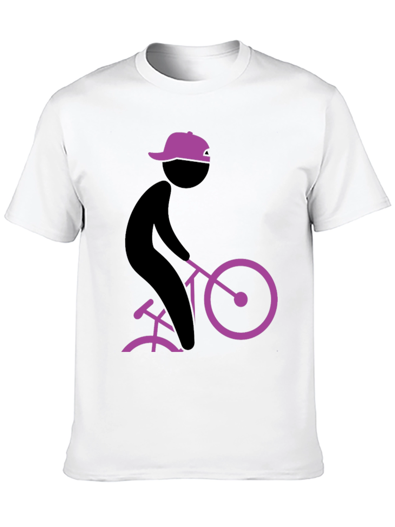 Cool Black T-Shirt with Cyclist Graphic