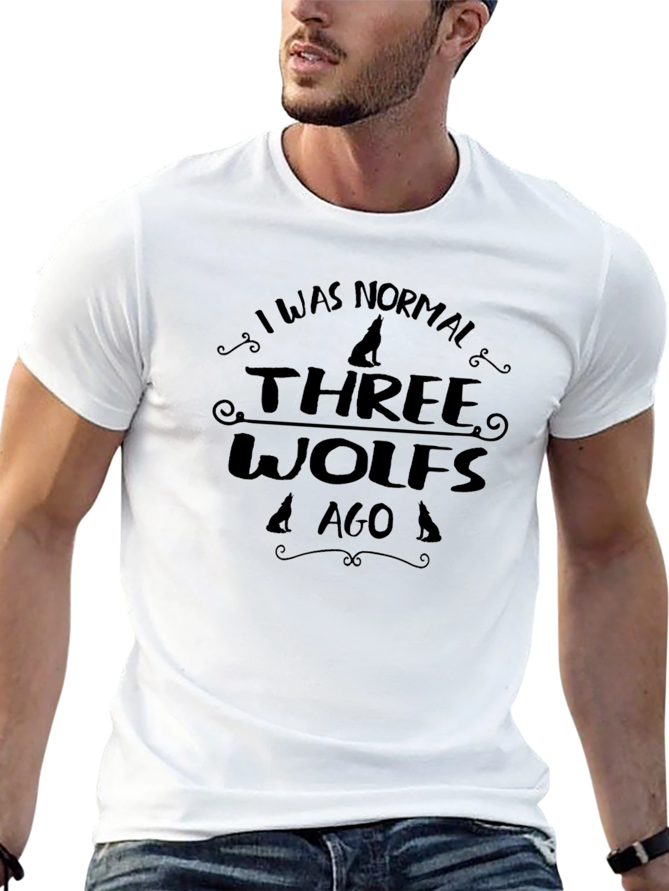 I Was Normal Three Wolves Ago Graphic Tee